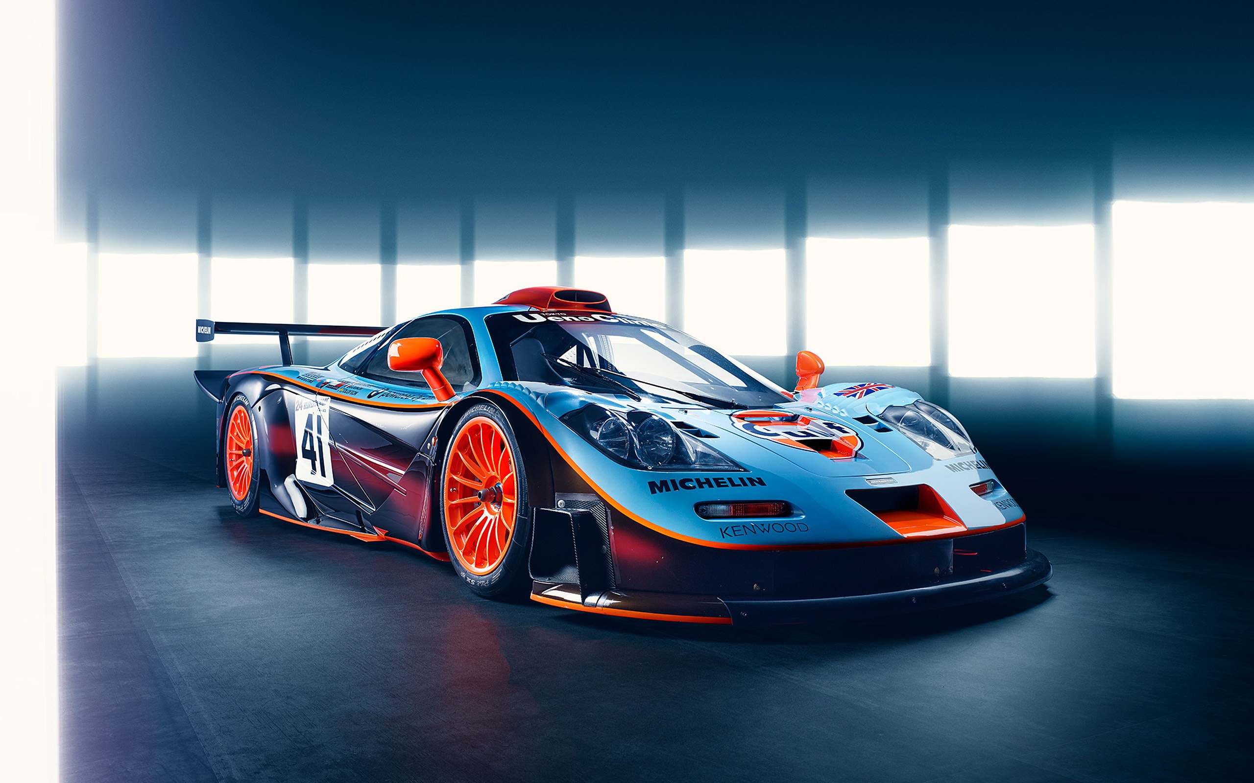 Gulf McLaren F1 GTR Longtail race car HD Wallpaper