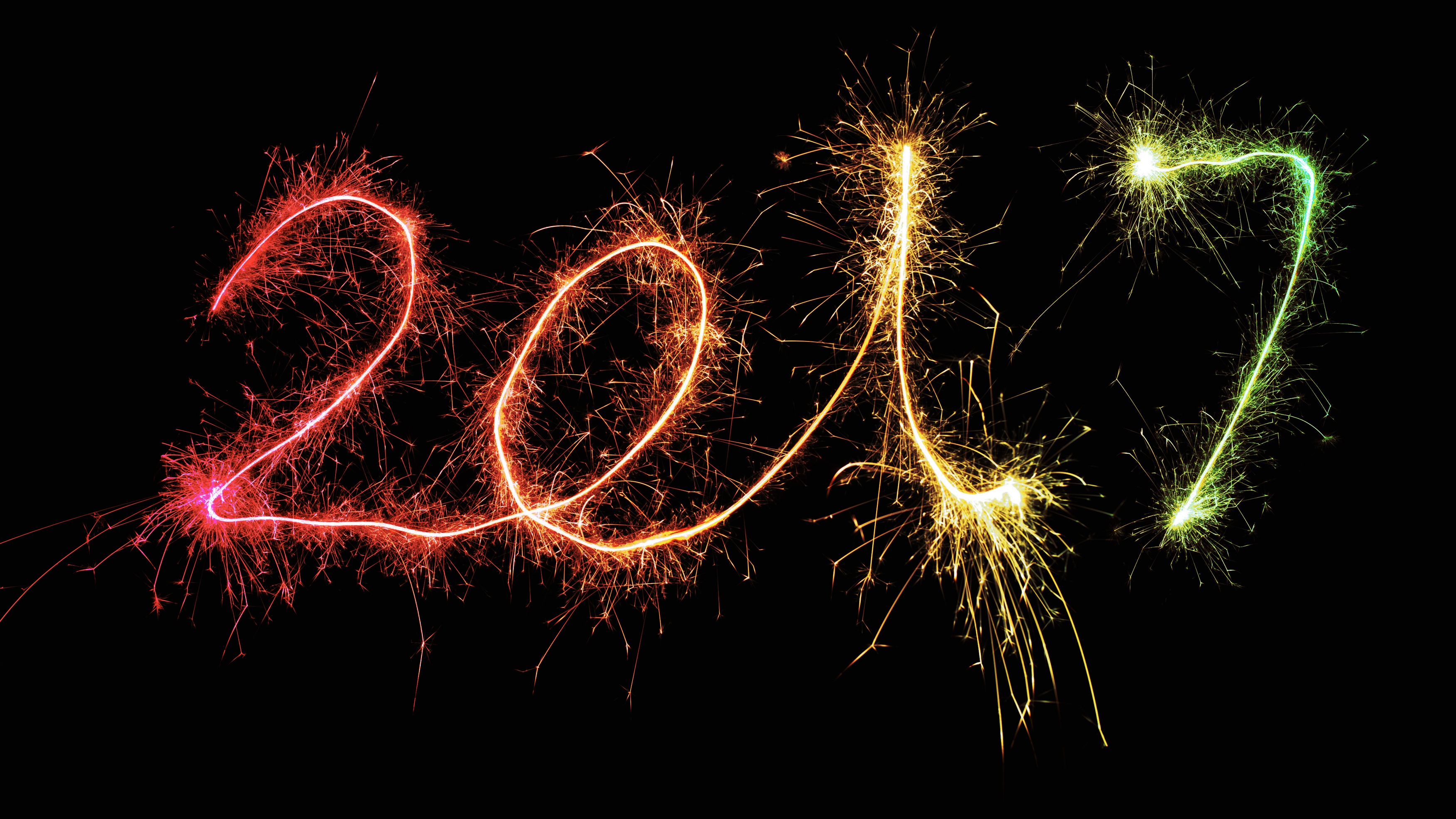Happy New Year 2017 Sparklers HD Wallpaper