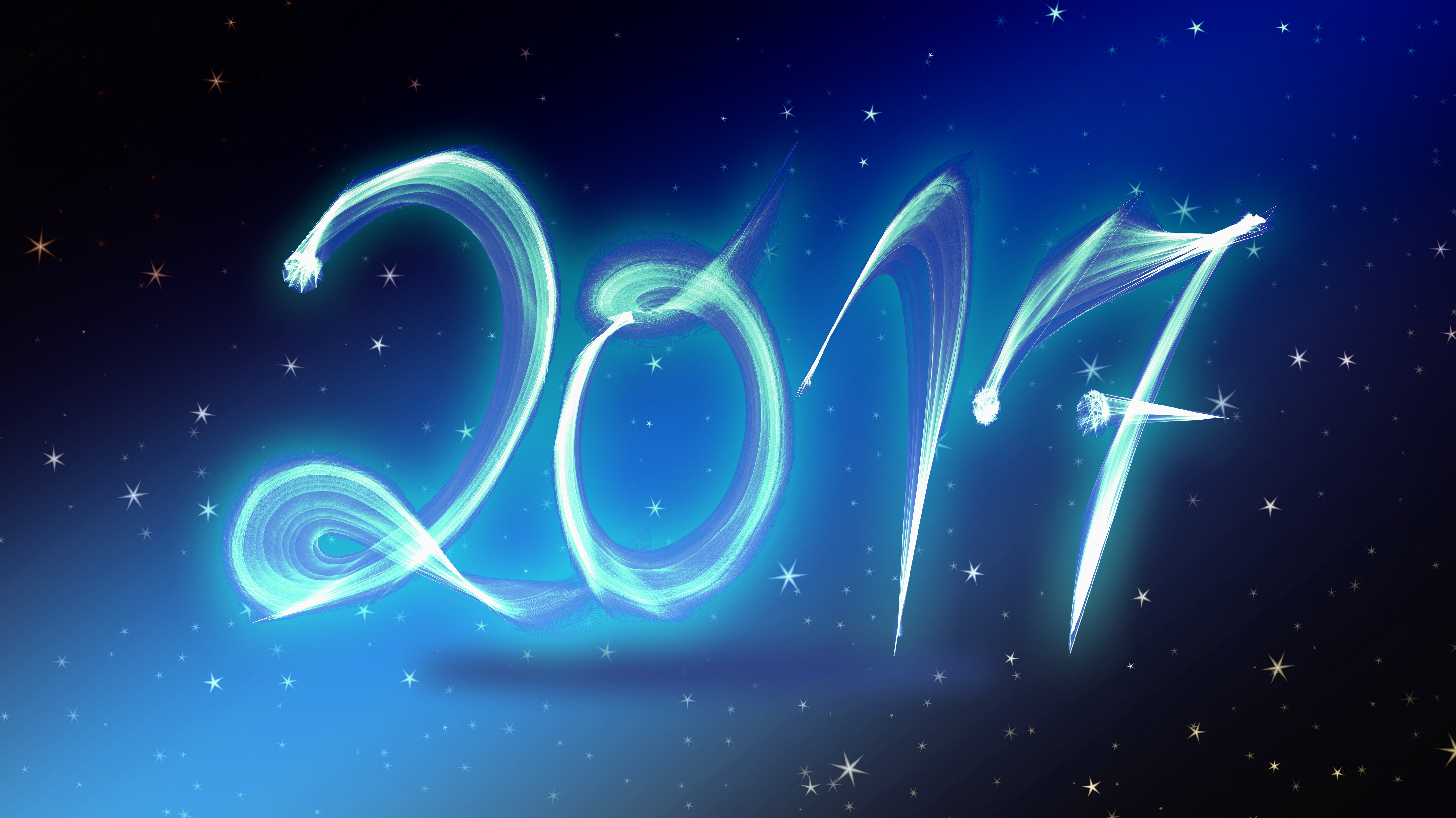 2017 New Year's Eve Stars HD Wallpaper