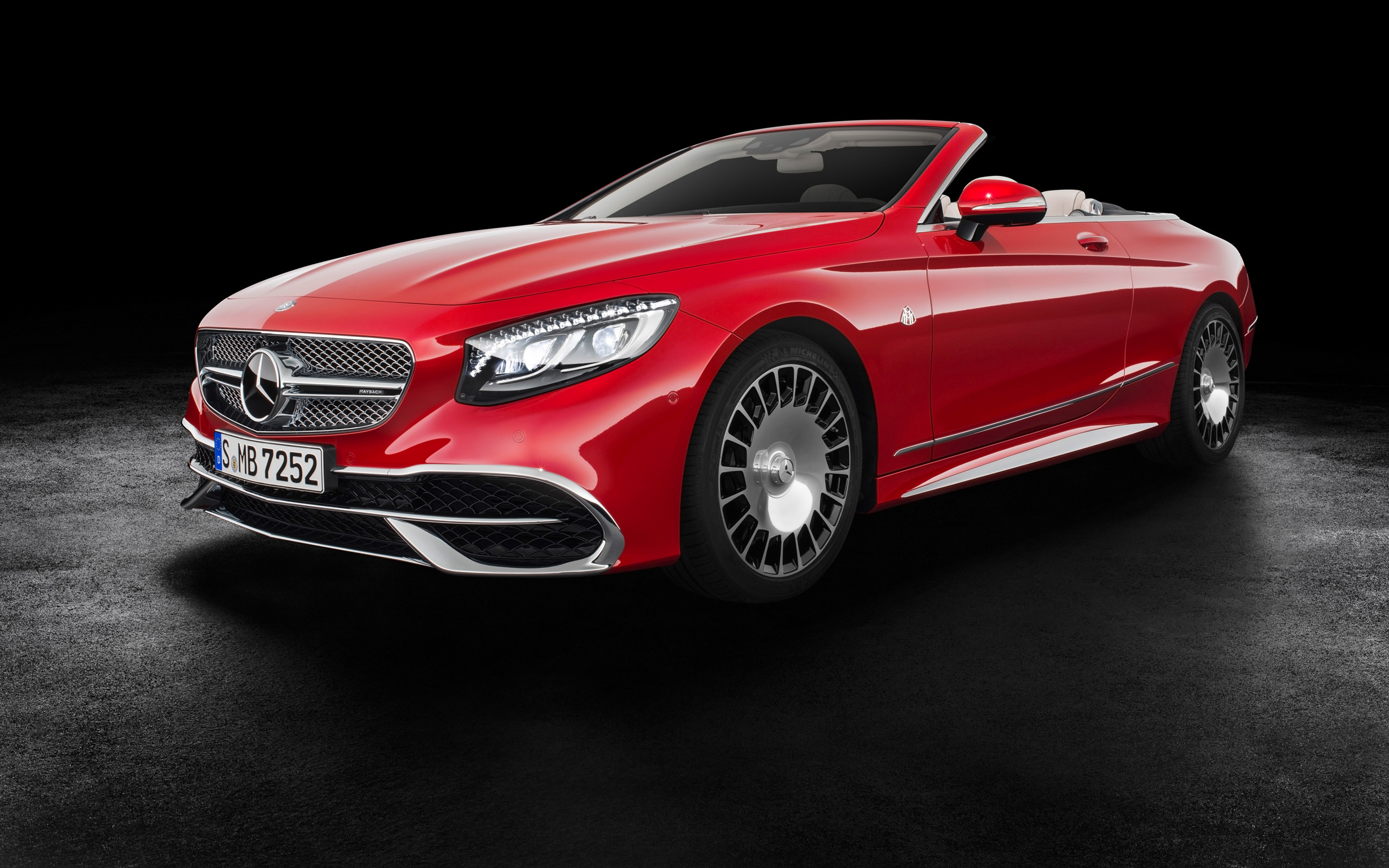 Red 2017 Mercedes-Maybach S650 Cabriolet HD Wallpaper