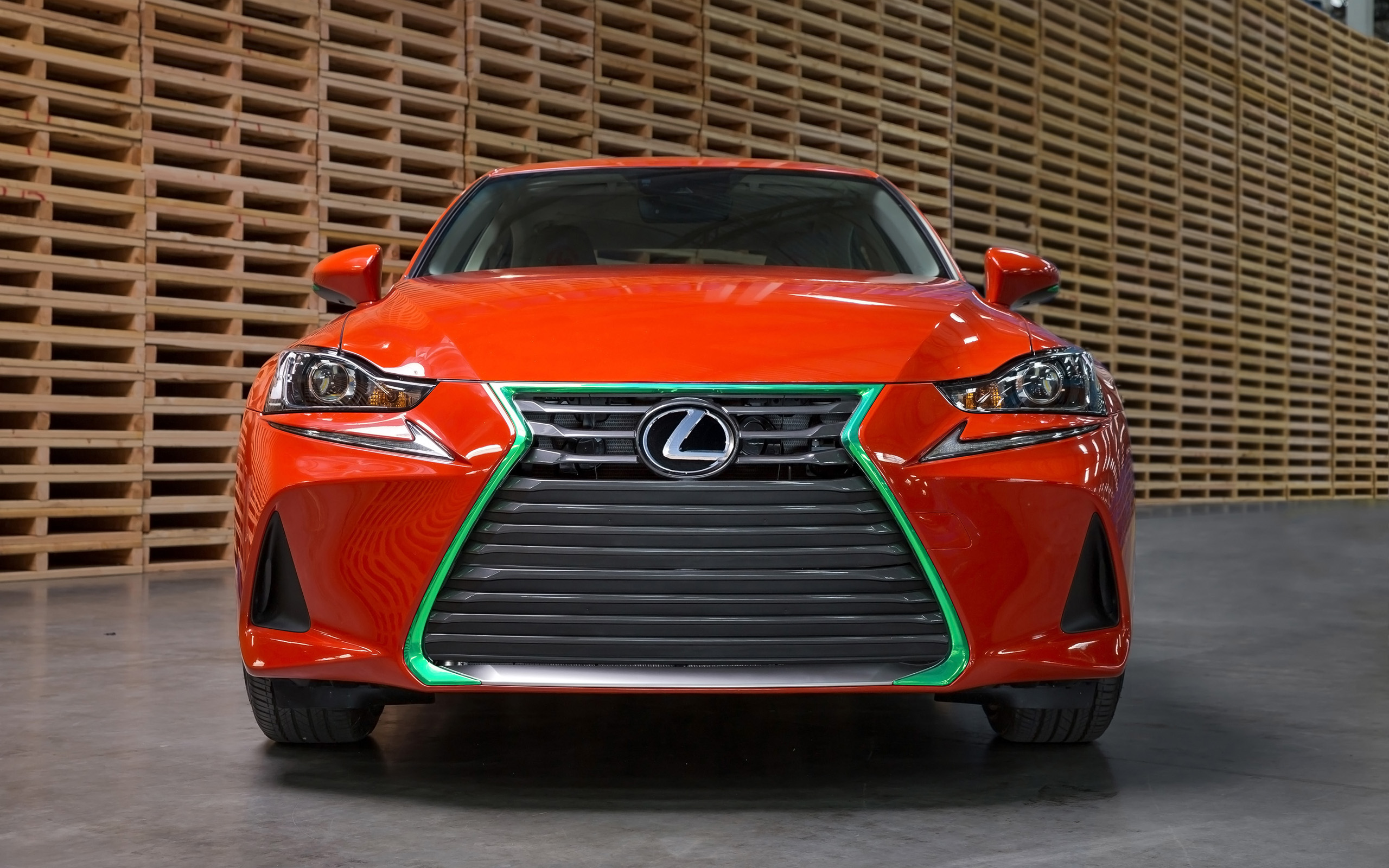 Orange 2017 Lexus Sriracha IS HD Wallpaper