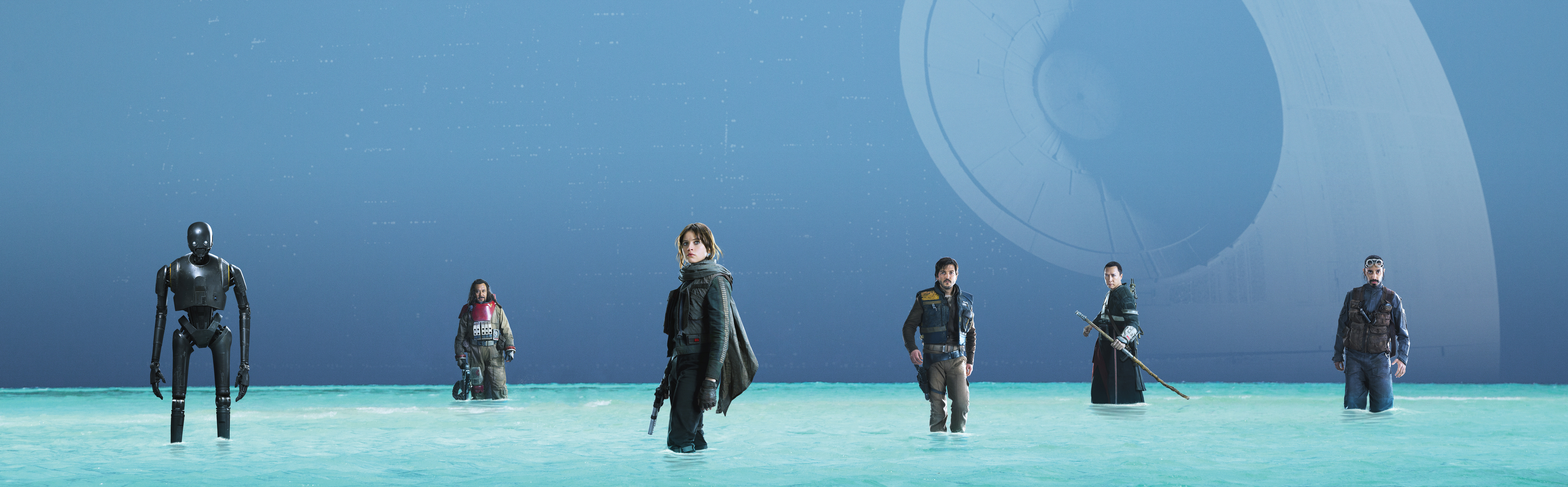 Rogue One: A Star Wars Story characters on water HD Wallpaper