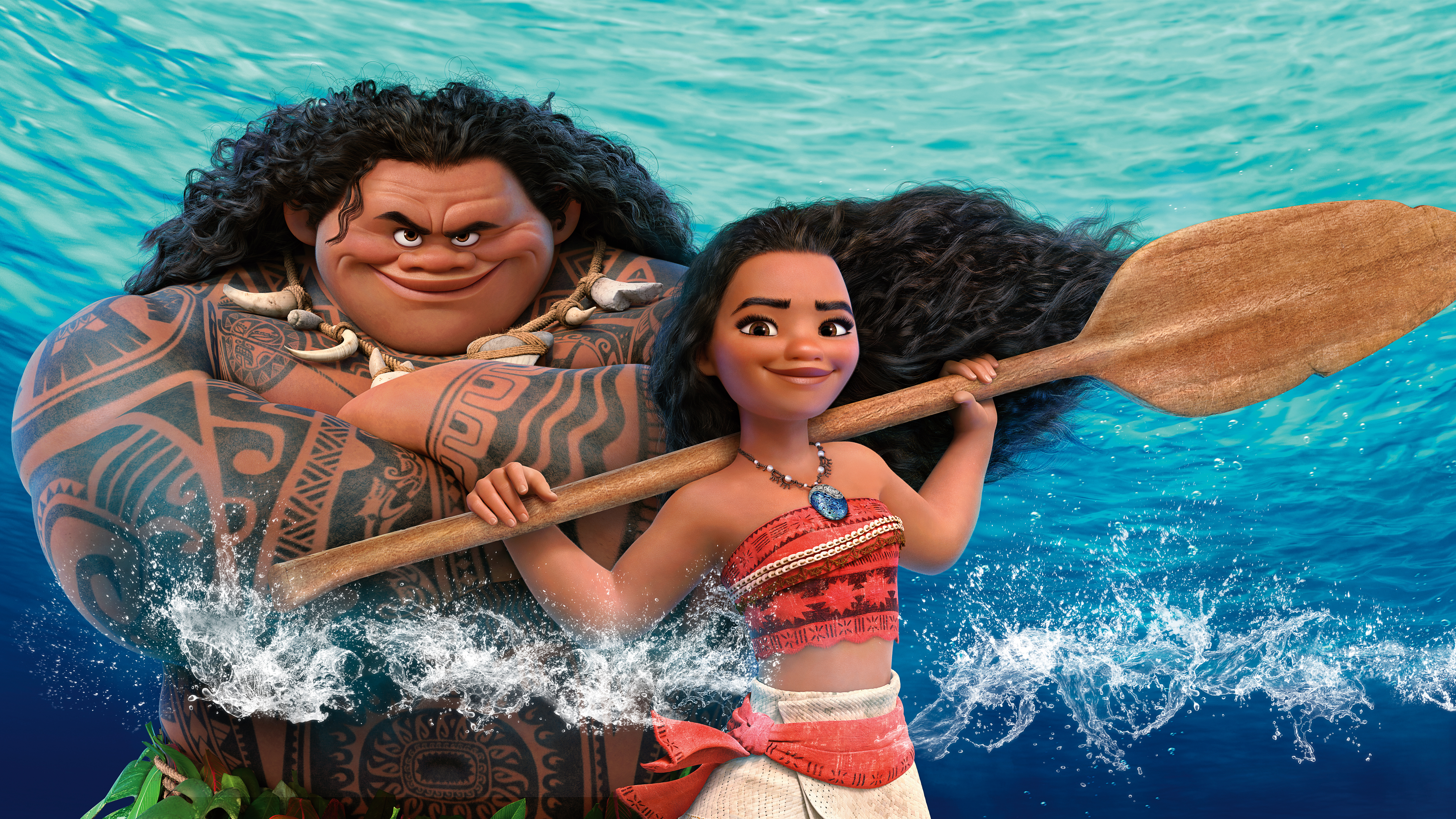 Maui and Moana from Moana HD Wallpaper