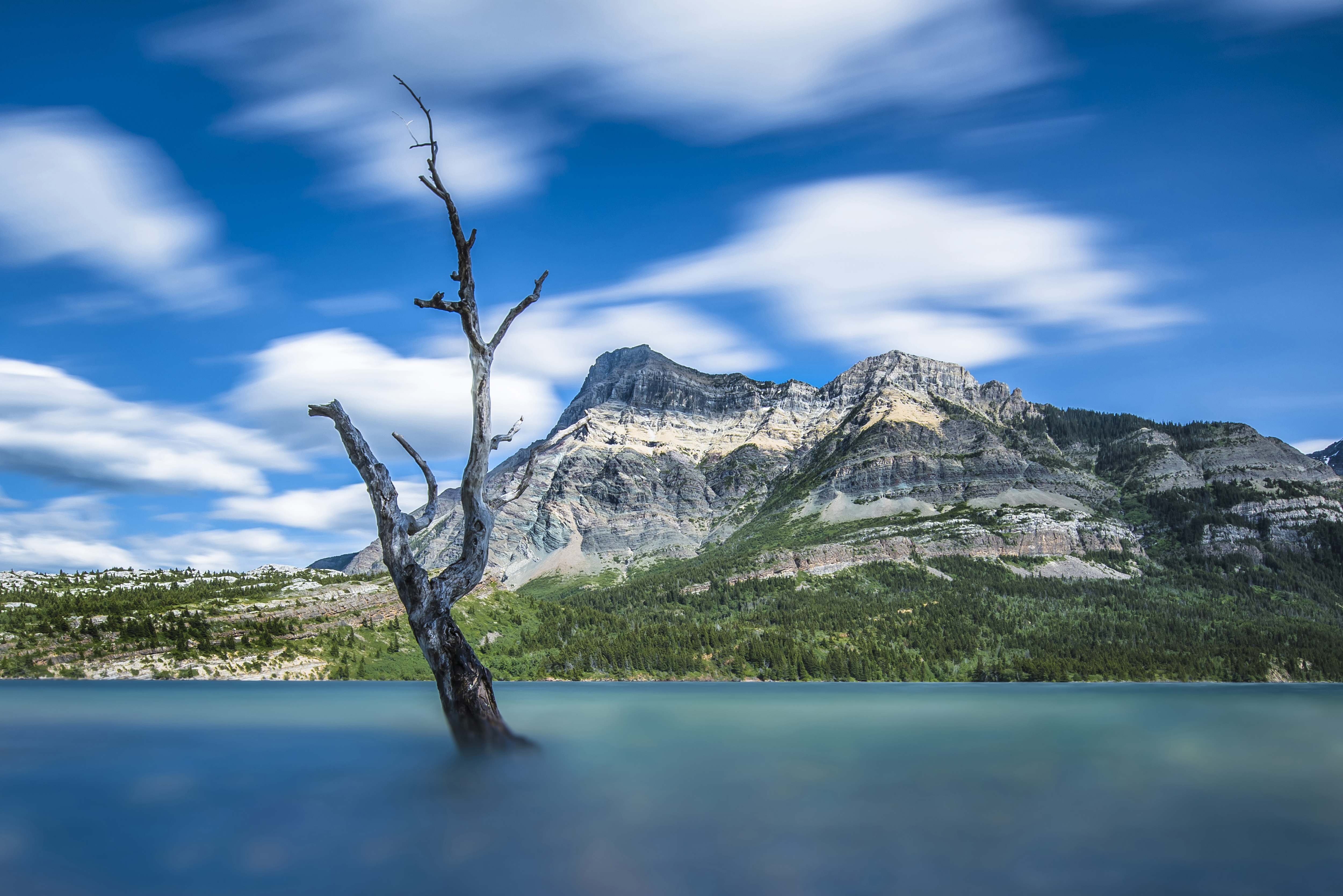 Waterton Lake, Canada, 4K, Mountain lake HD Wallpaper