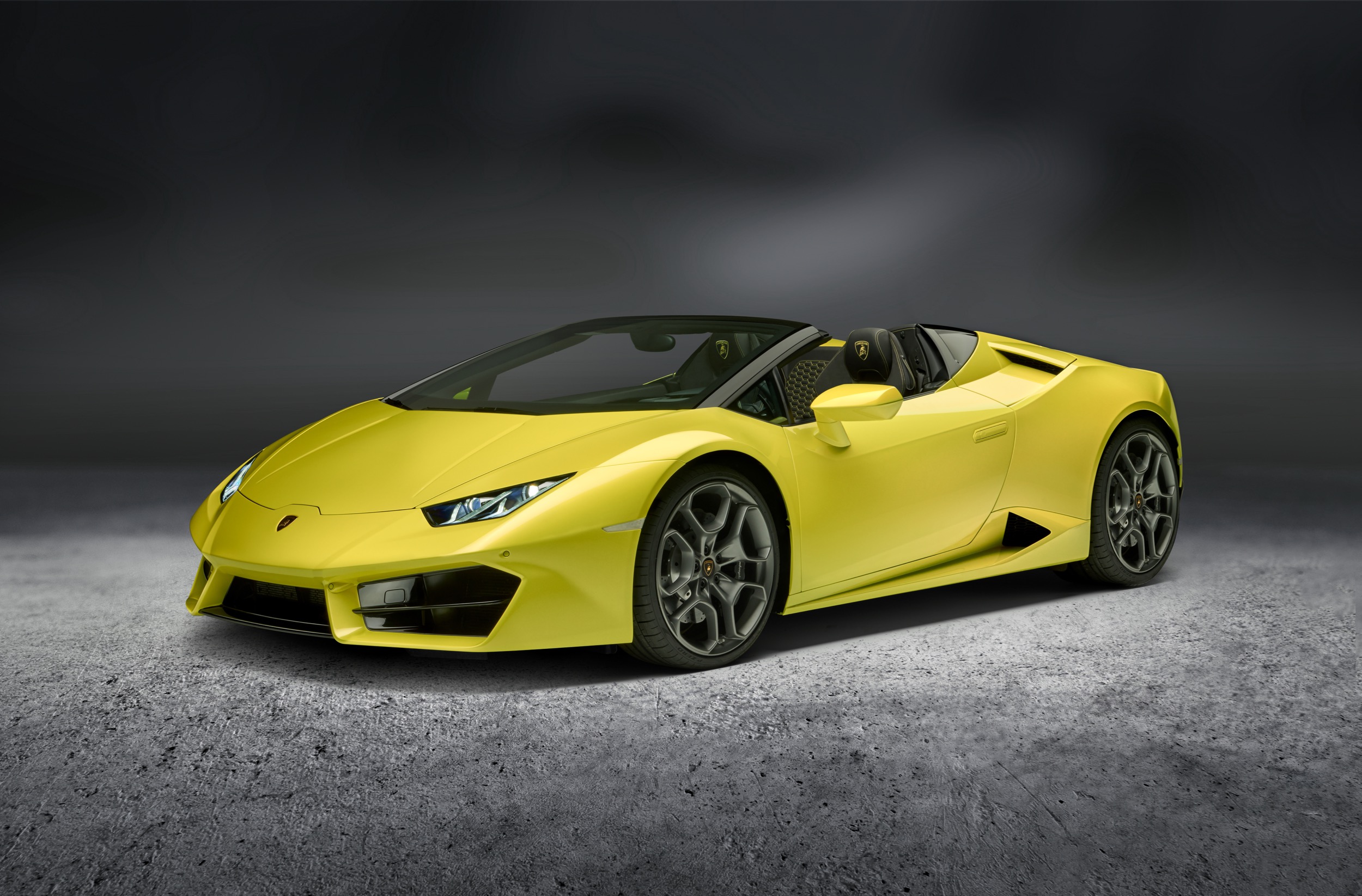 Yellow Lamborghini Huracan Spyder Convertible HD Wallpaper