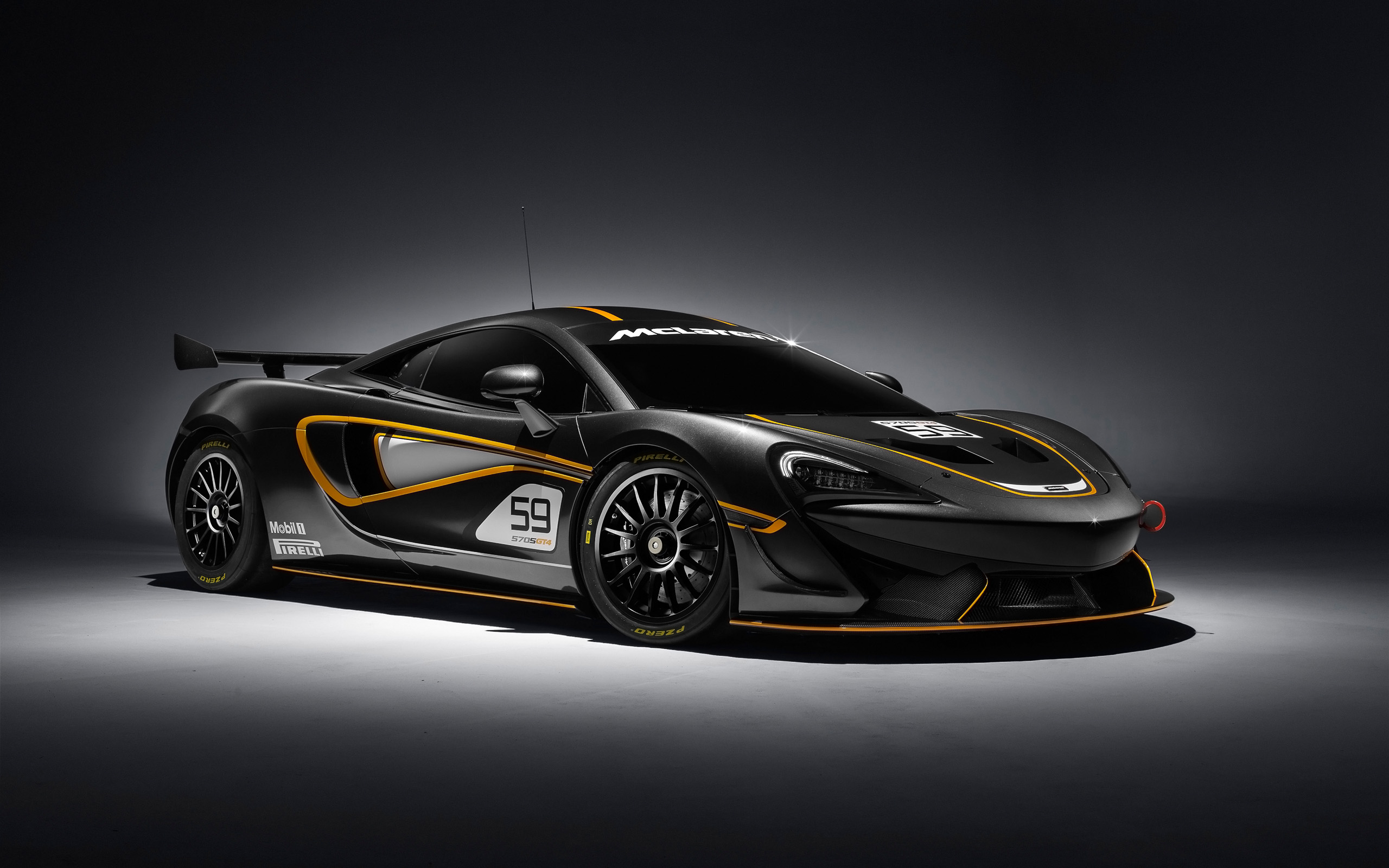 McLaren 570S GT4 race car HD Wallpaper