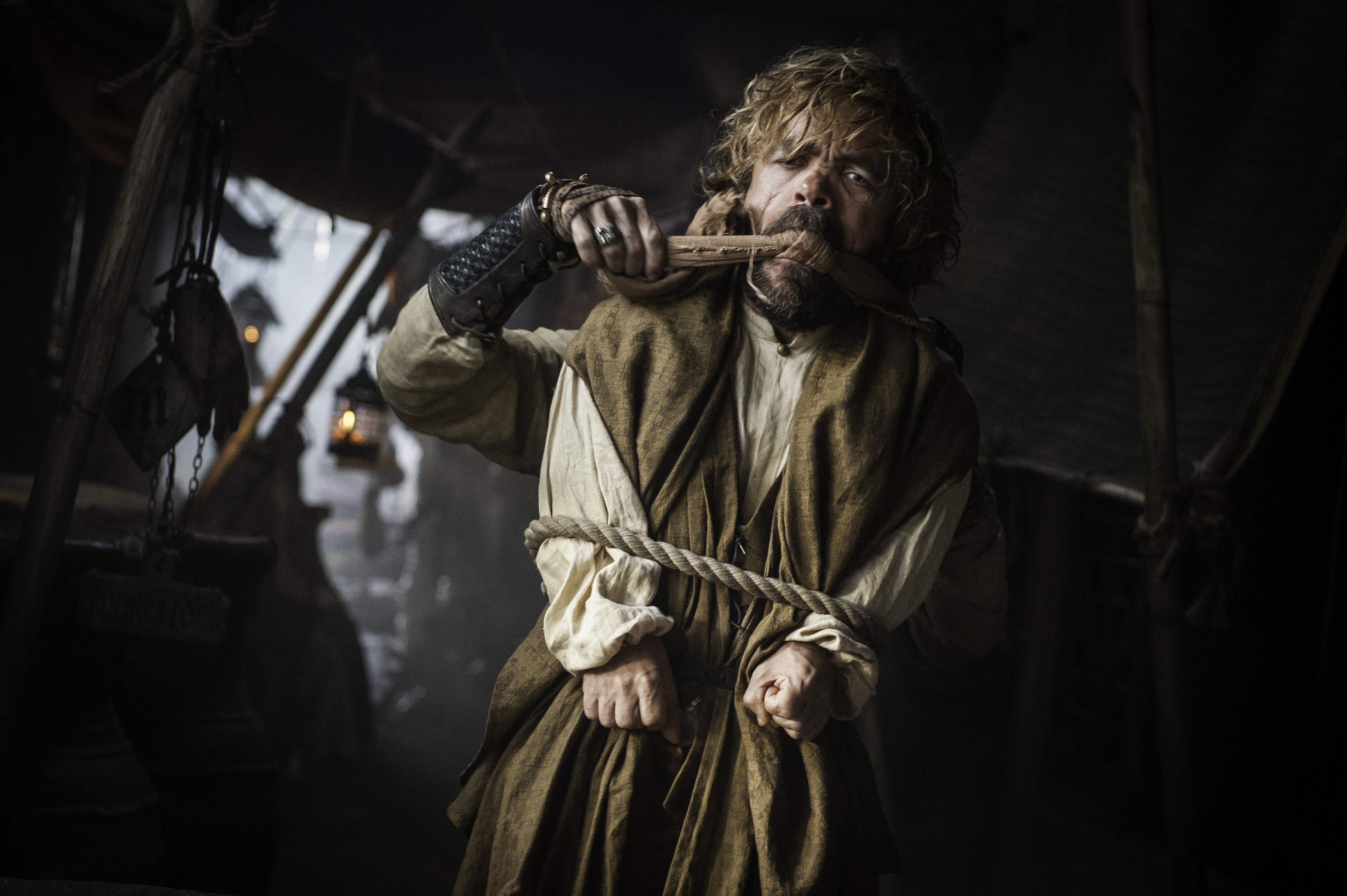 Tyrion Lannister from Game of Thrones bound and gagged HD Wallpaper