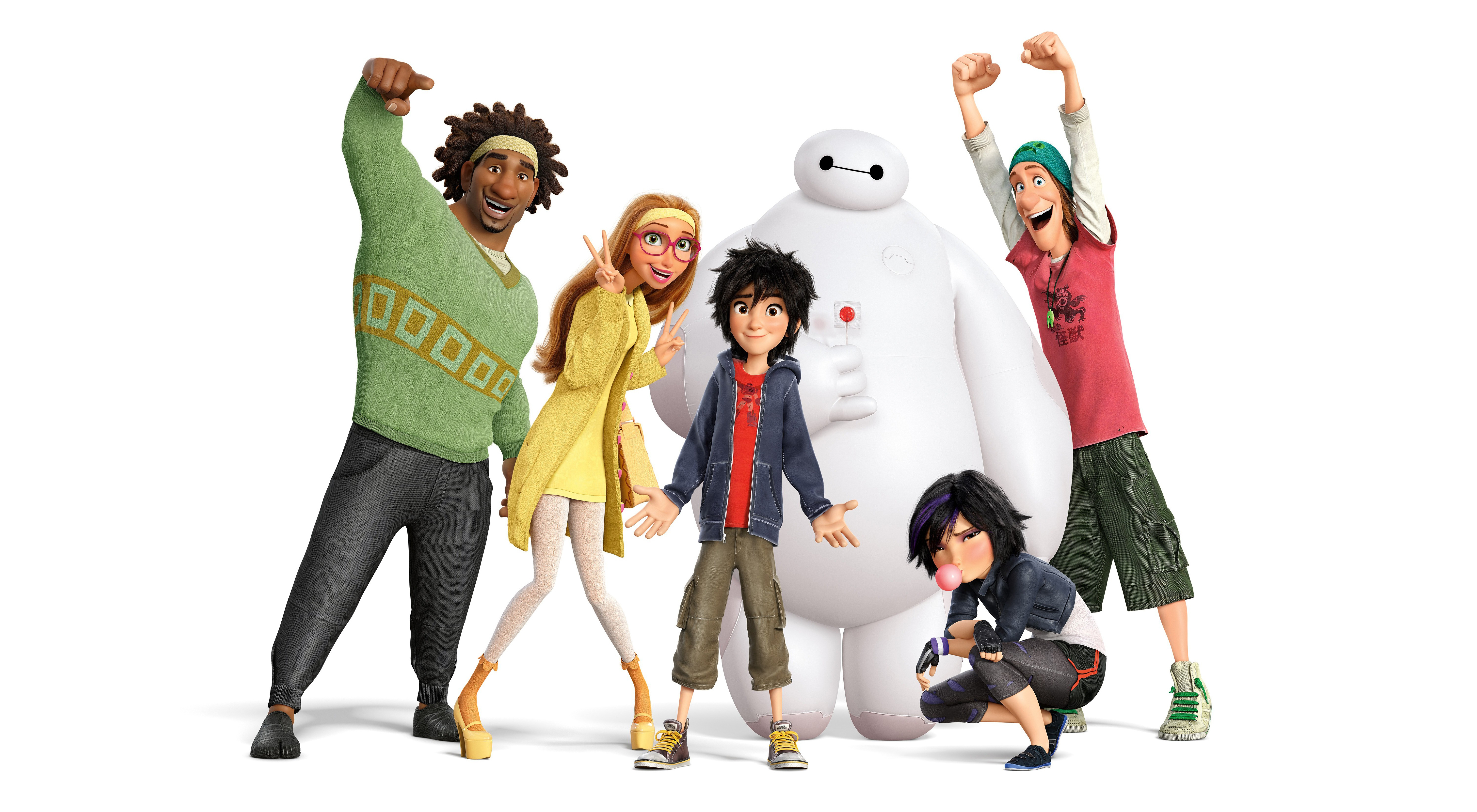 Big Hero 6 characters with Baymax HD Wallpaper