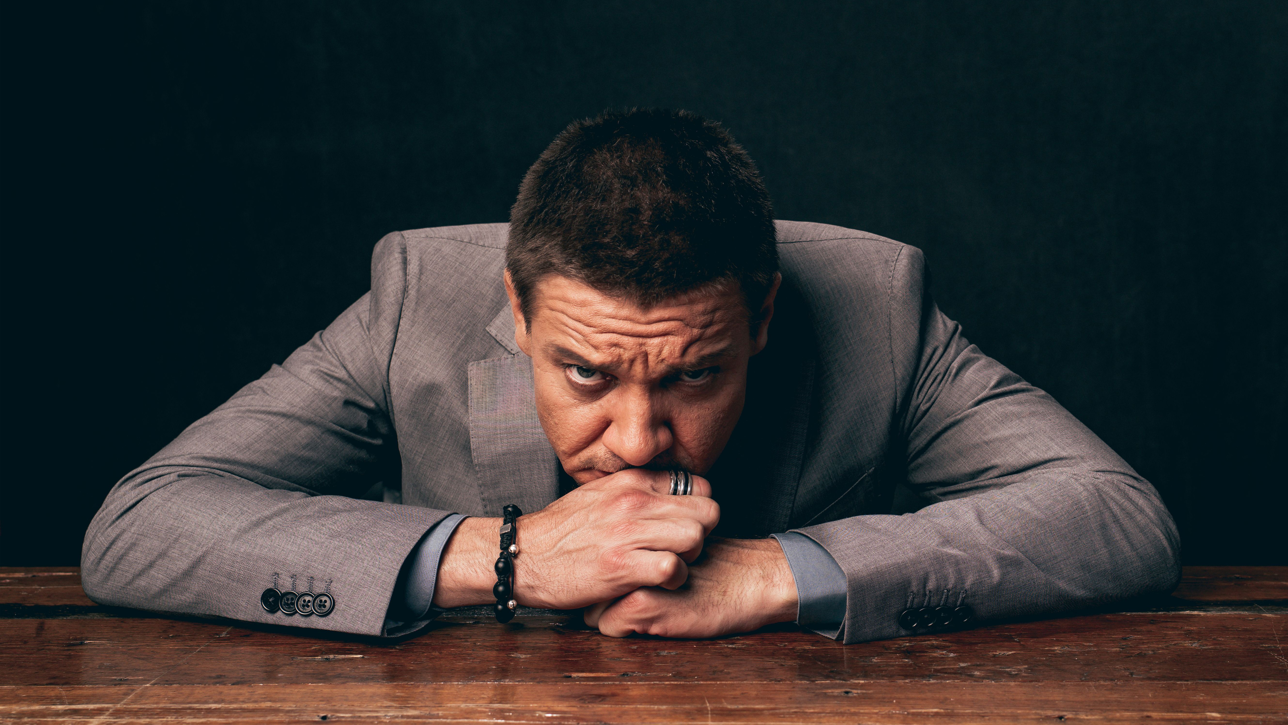 Jeremy Renner in a suit HD Wallpaper