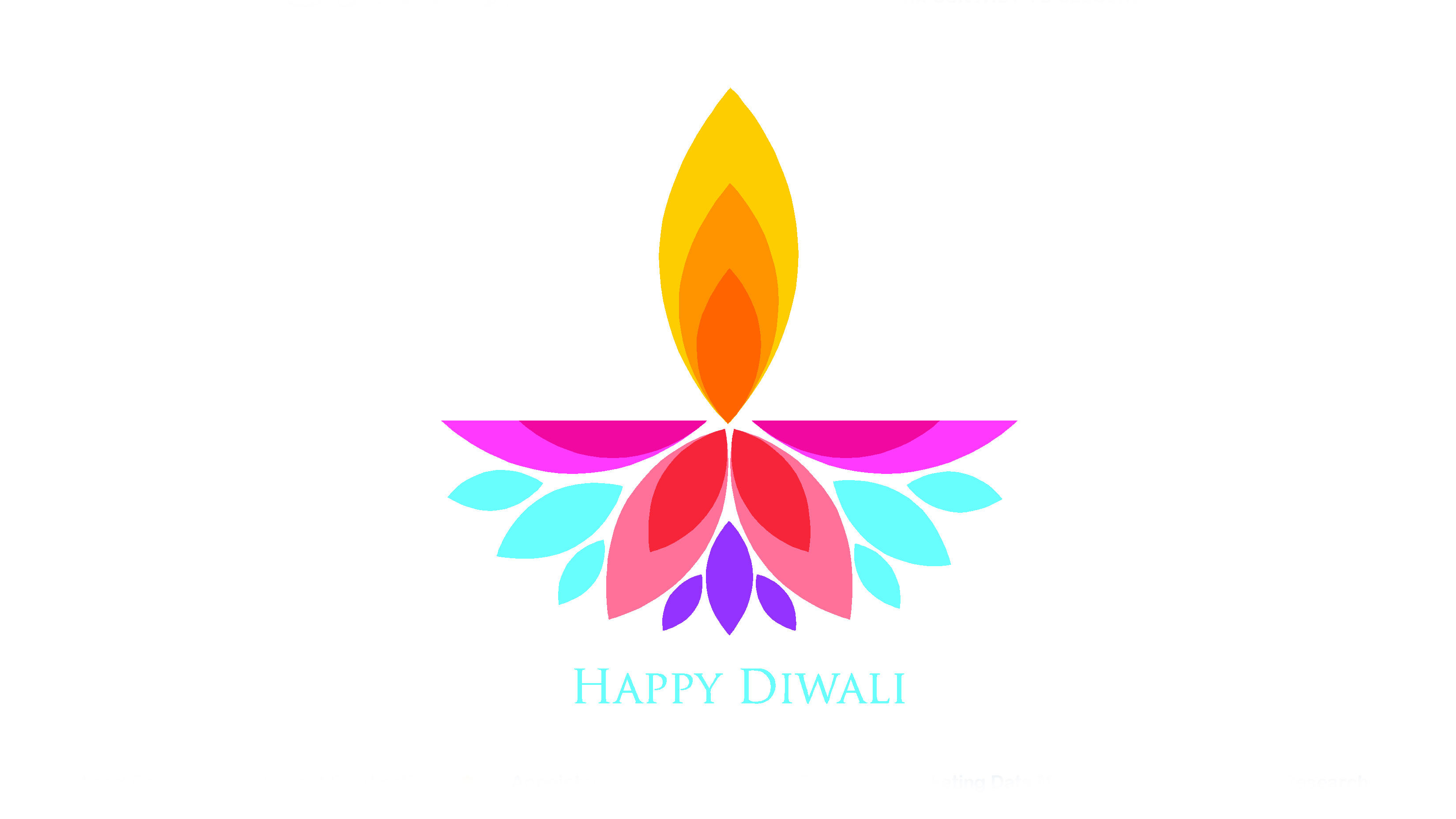 Happy Diwali minimalist diya illustration HD Wallpaper