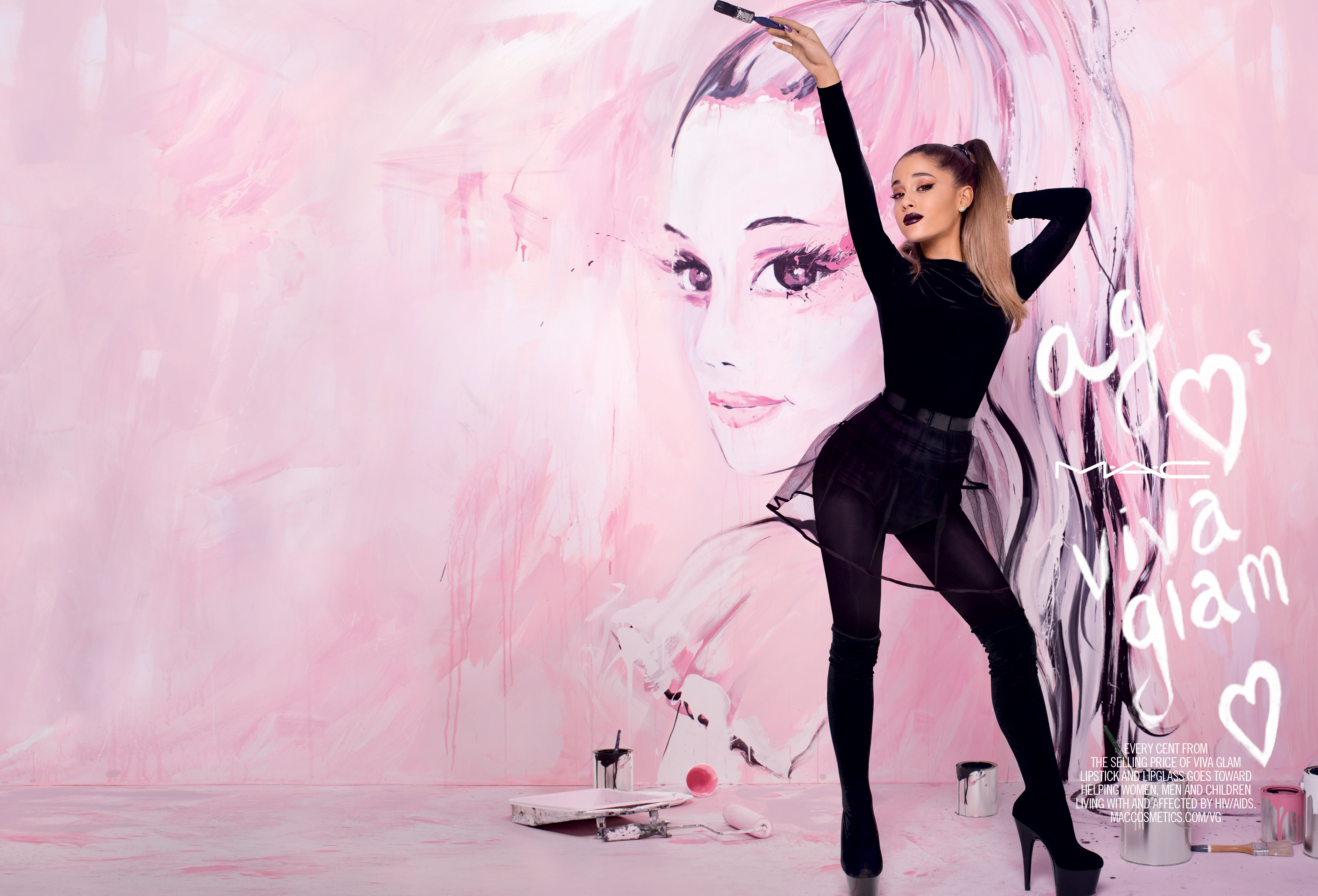 Ariana Grande for MAC Viva Glam 4K HD Wallpaper