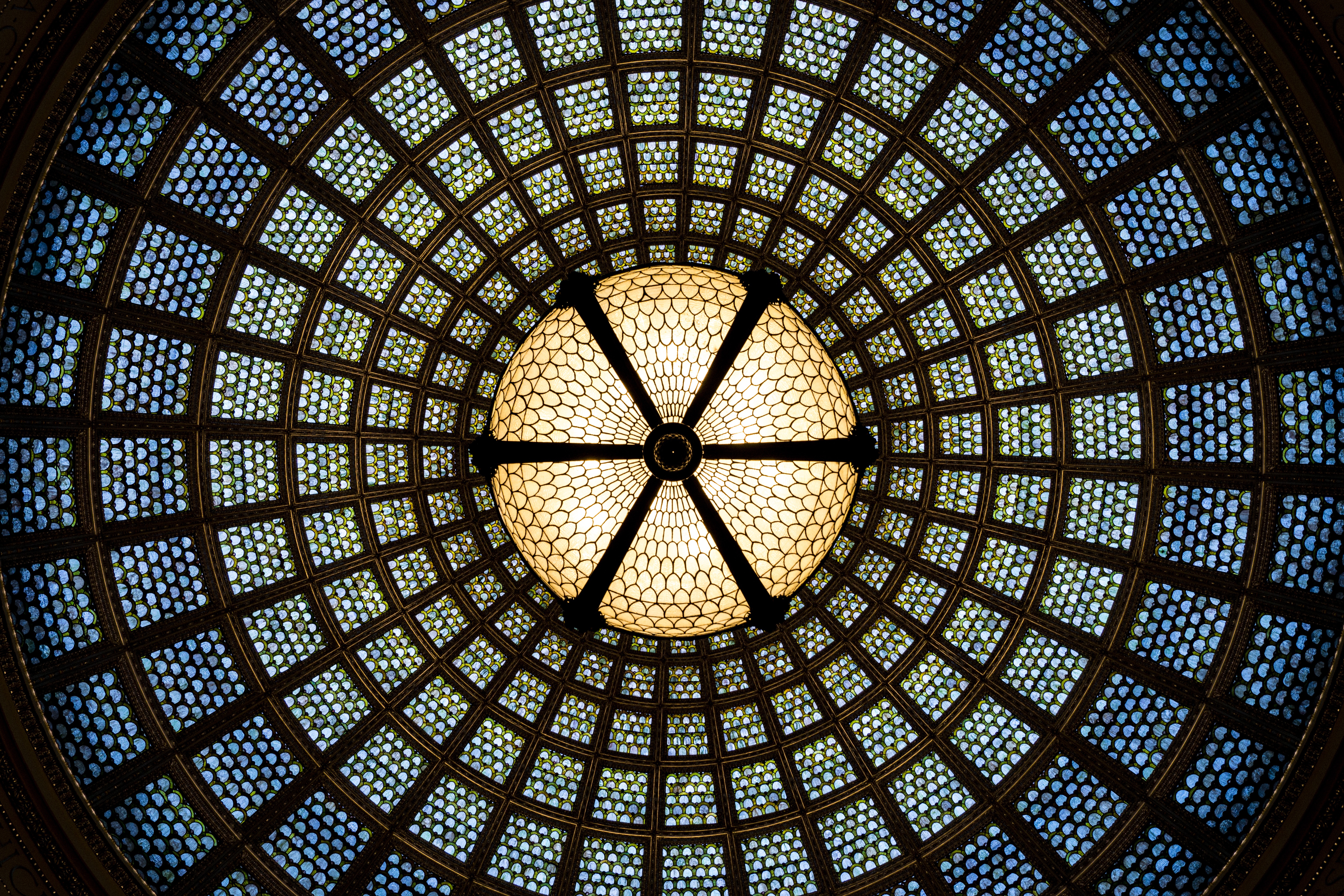 Chicago Cultural Center Dome Interior HD Wallpaper