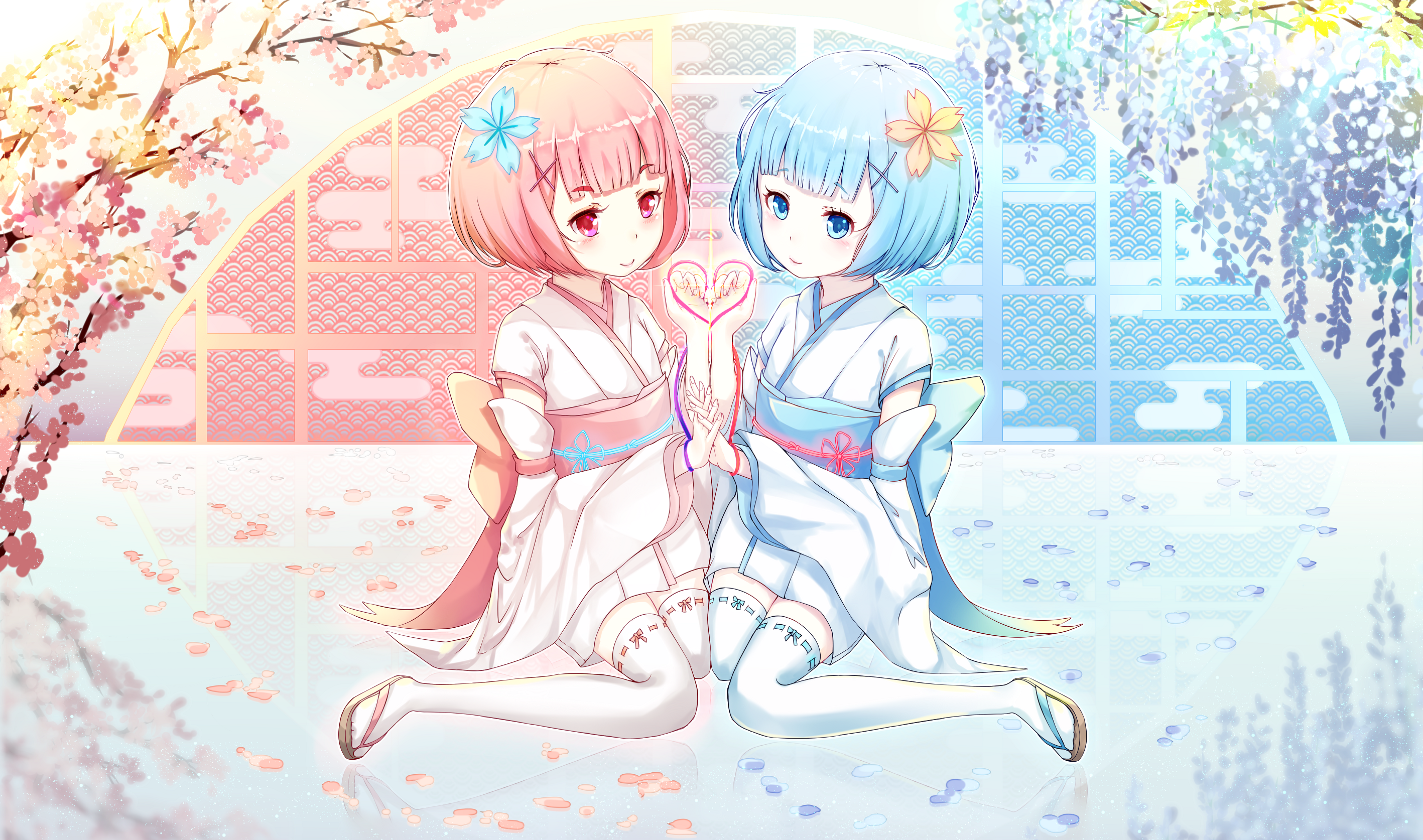Ram and Rem from Re:Zero HD Wallpaper