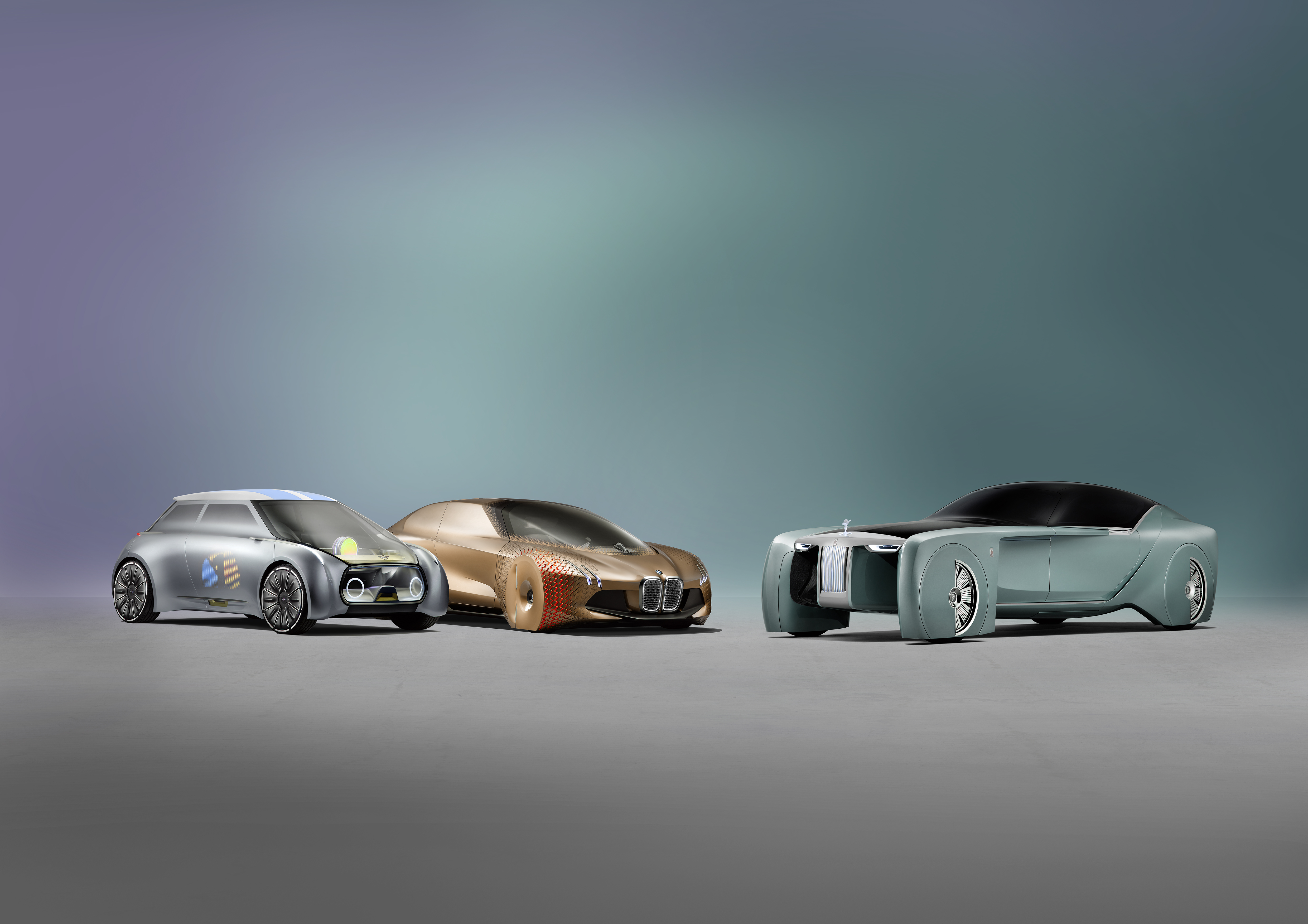 Rolls Royce, MINI, and BMW Vision Next 100 Concept Cars HD Wallpaper