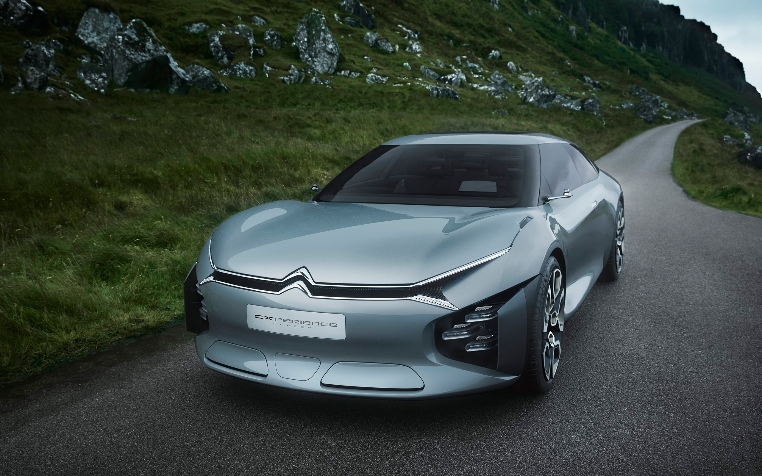 Citroen CXperience concept car on a road HD Wallpaper