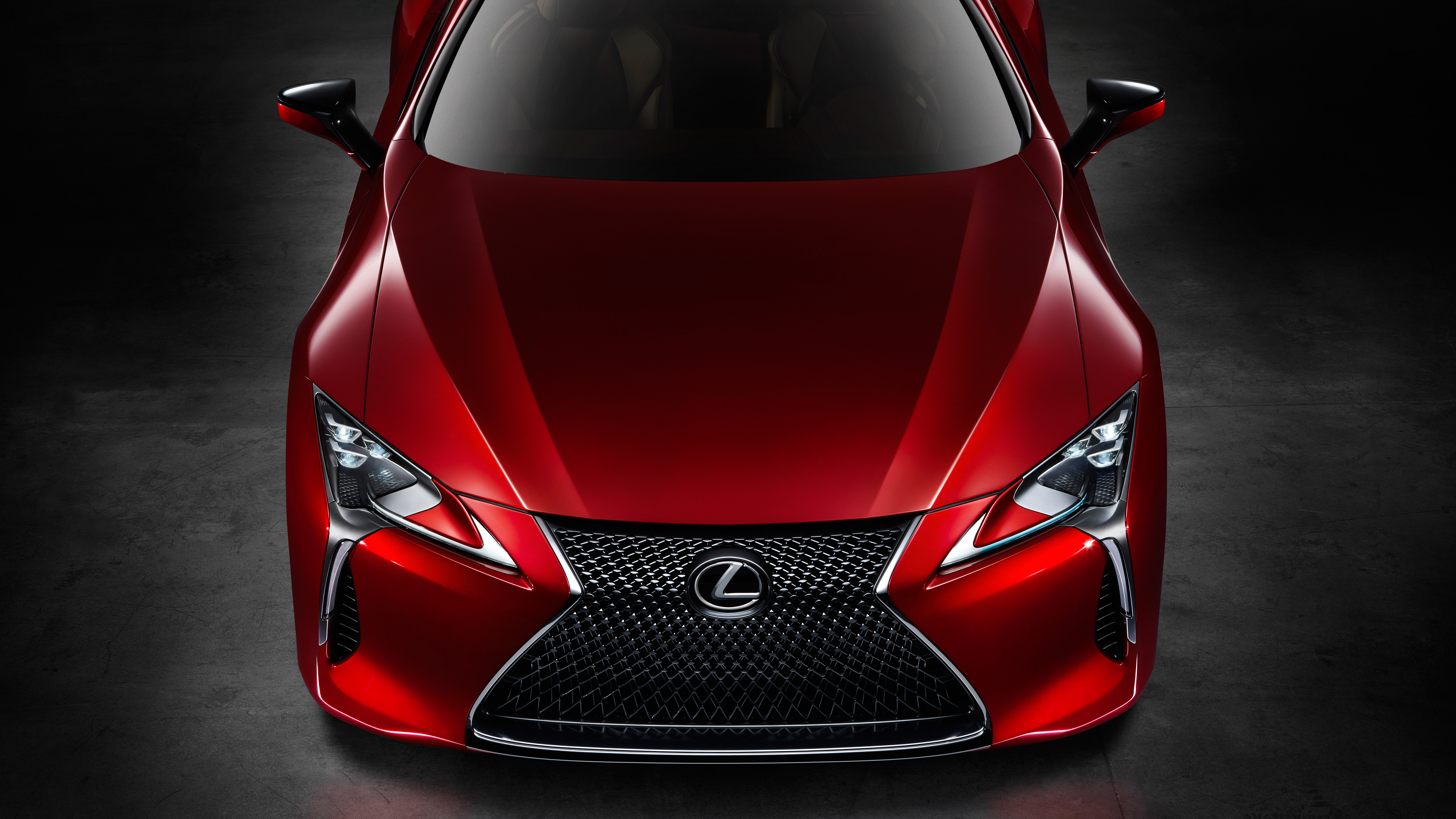 Red Lexus LC 500 Front View HD Wallpaper