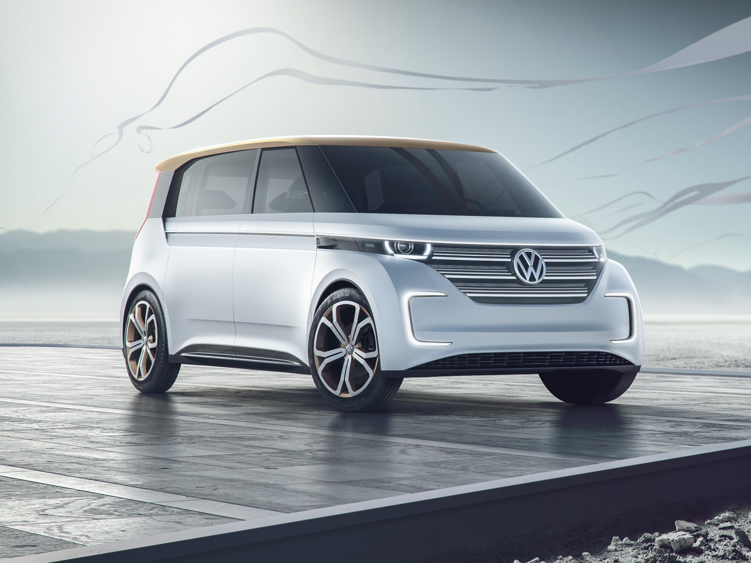 Volkswagen BUDD-e concept electric car HD Wallpaper