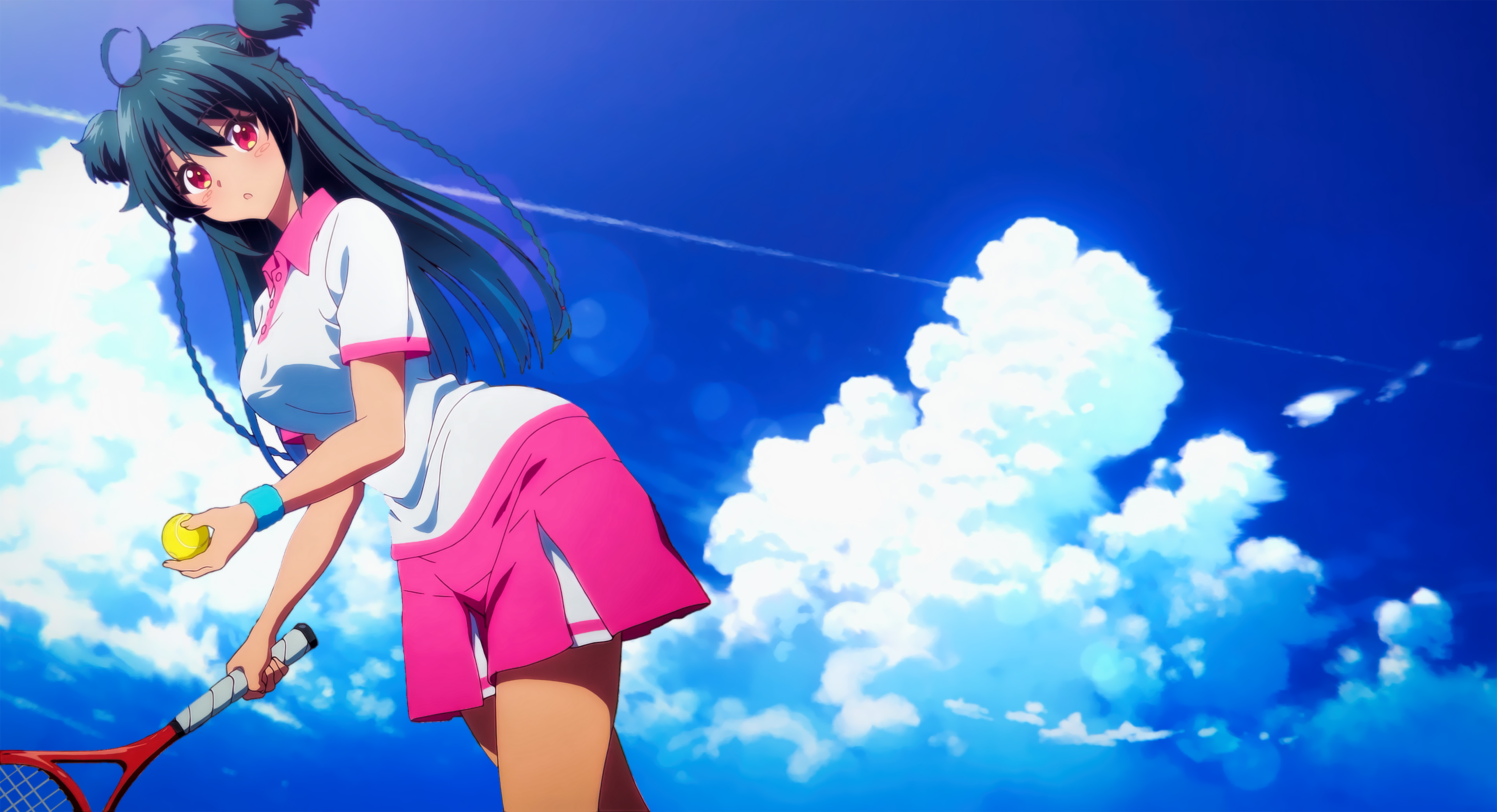 Ruru from Myriad Colors Phantom World playing tennis HD Wallpaper