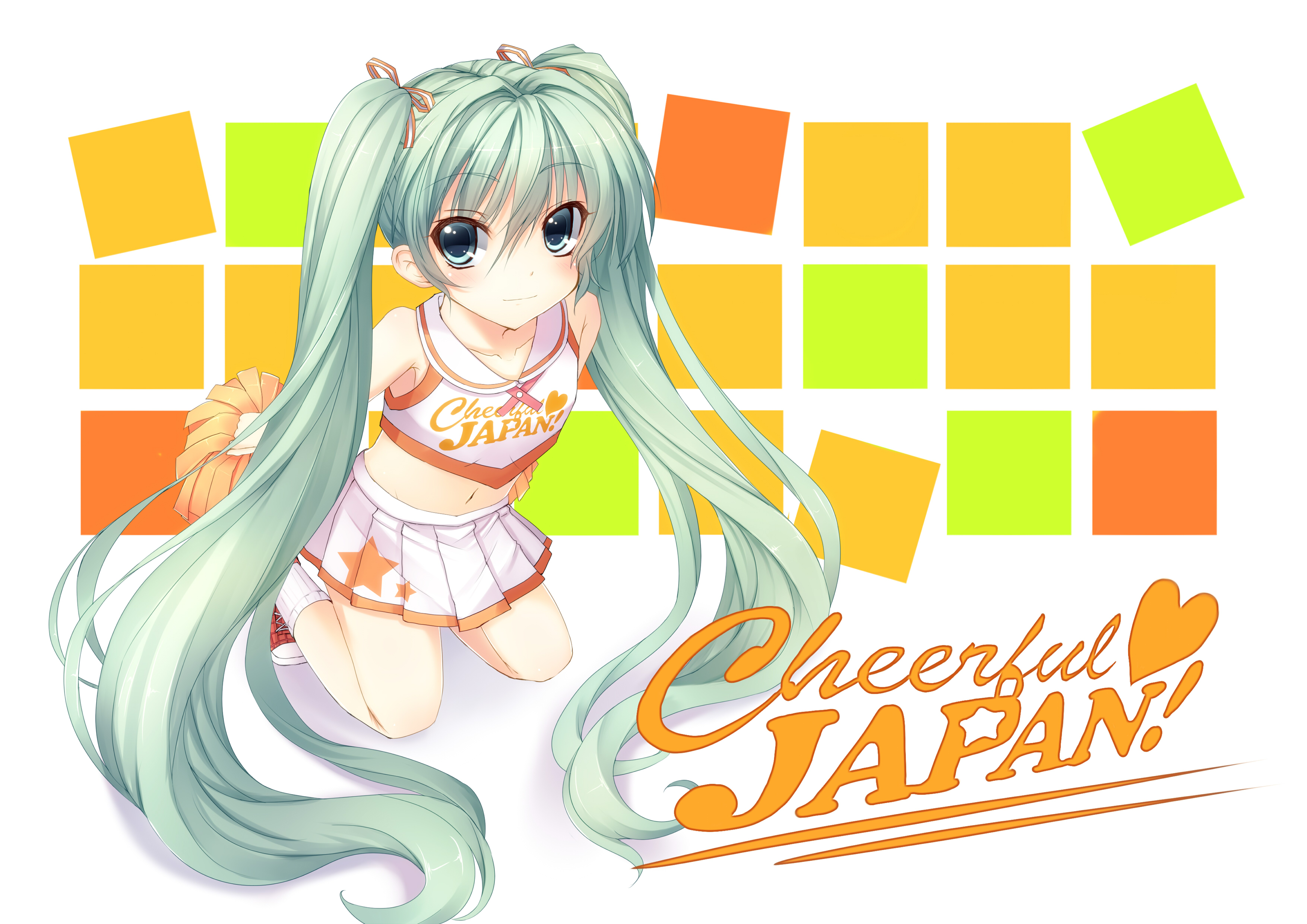 Hatsune Miku from Vocaloid Cheerful Japan! HD Wallpaper