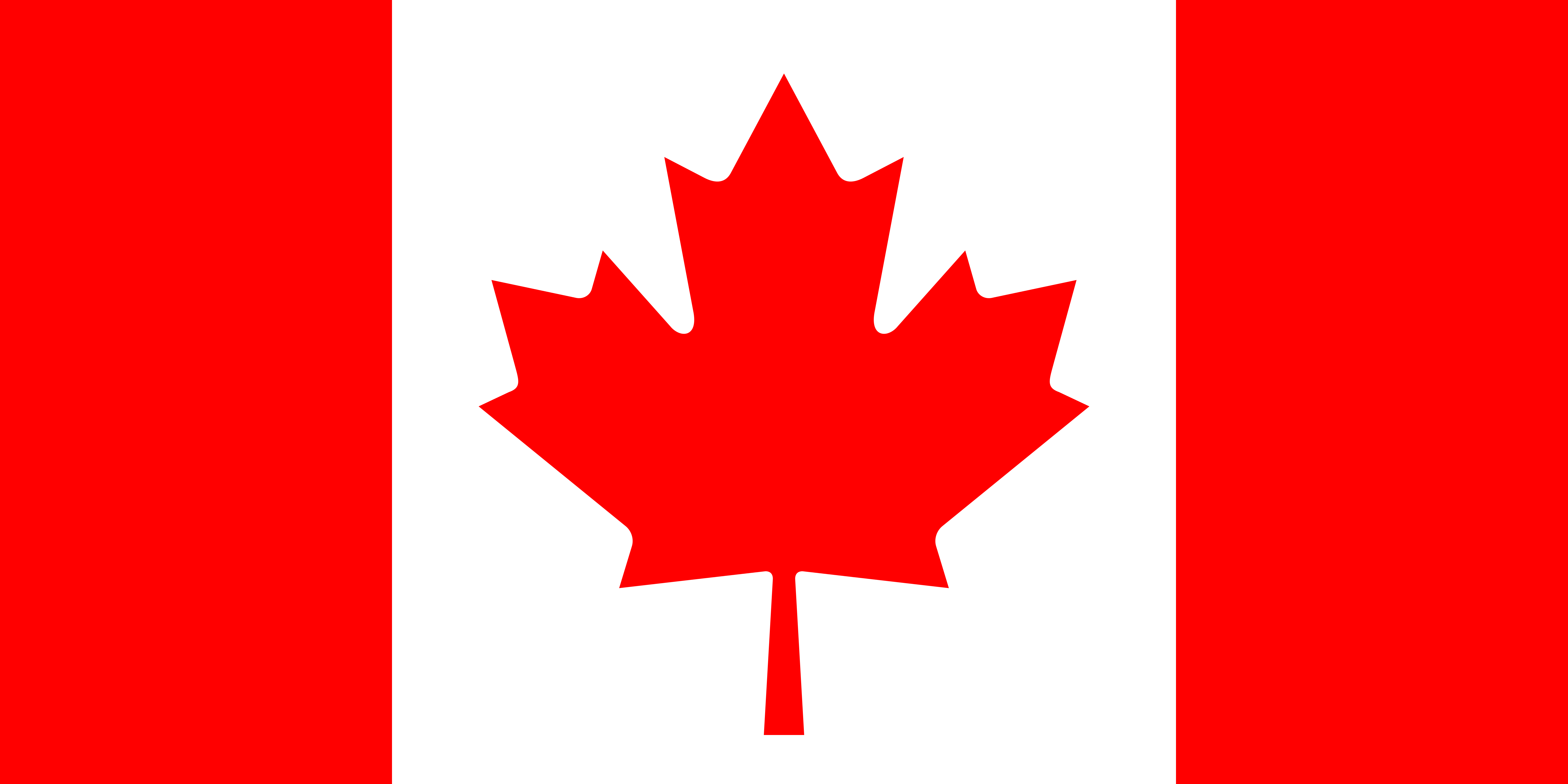 Canadian flag with a red maple leaf HD Wallpaper