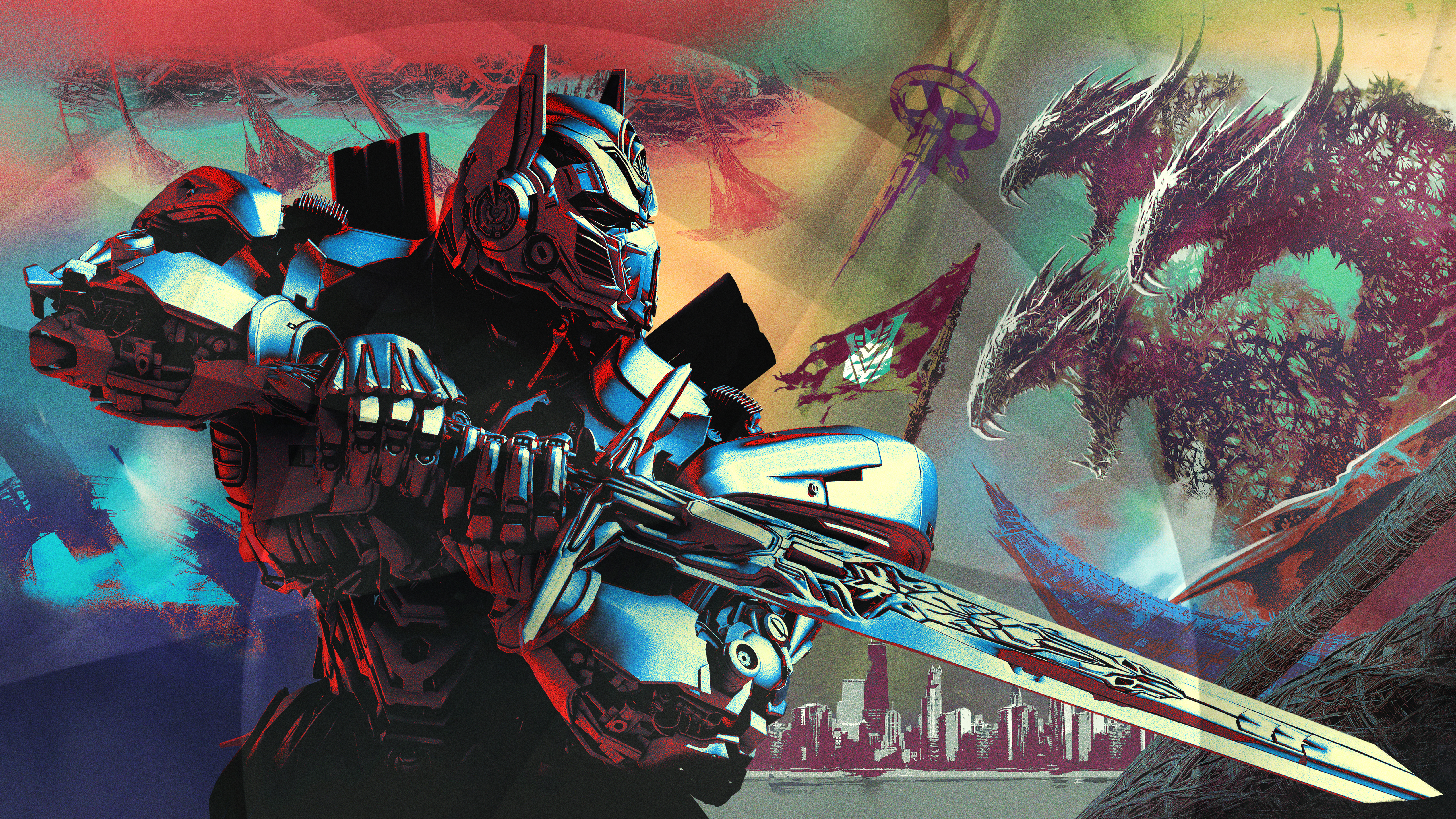 Optimus Prime from Transformers: The Last Knight 4K HD Wallpaper