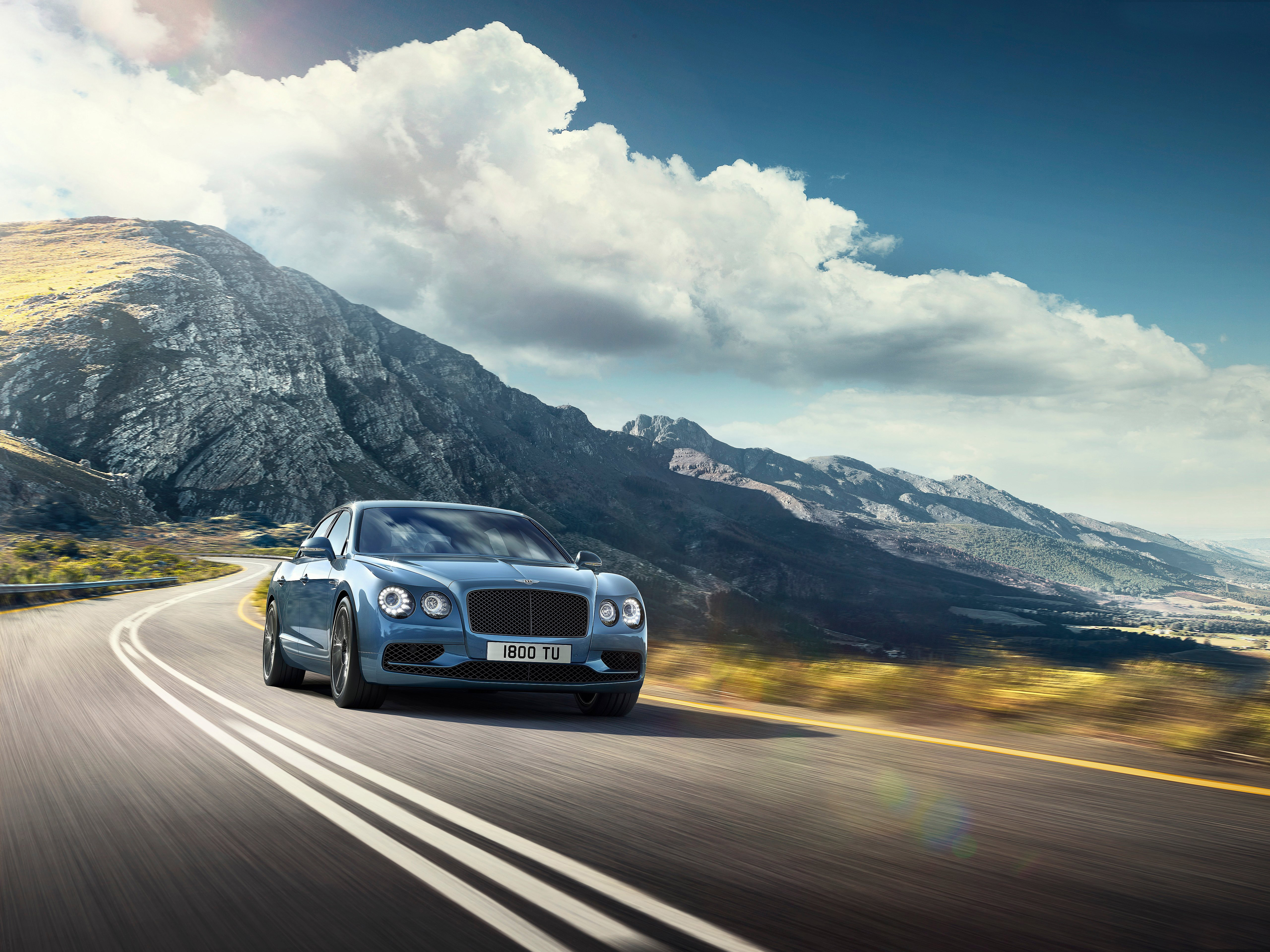 Bentley Flying Spur W12 S on a Mountain Road HD Wallpaper