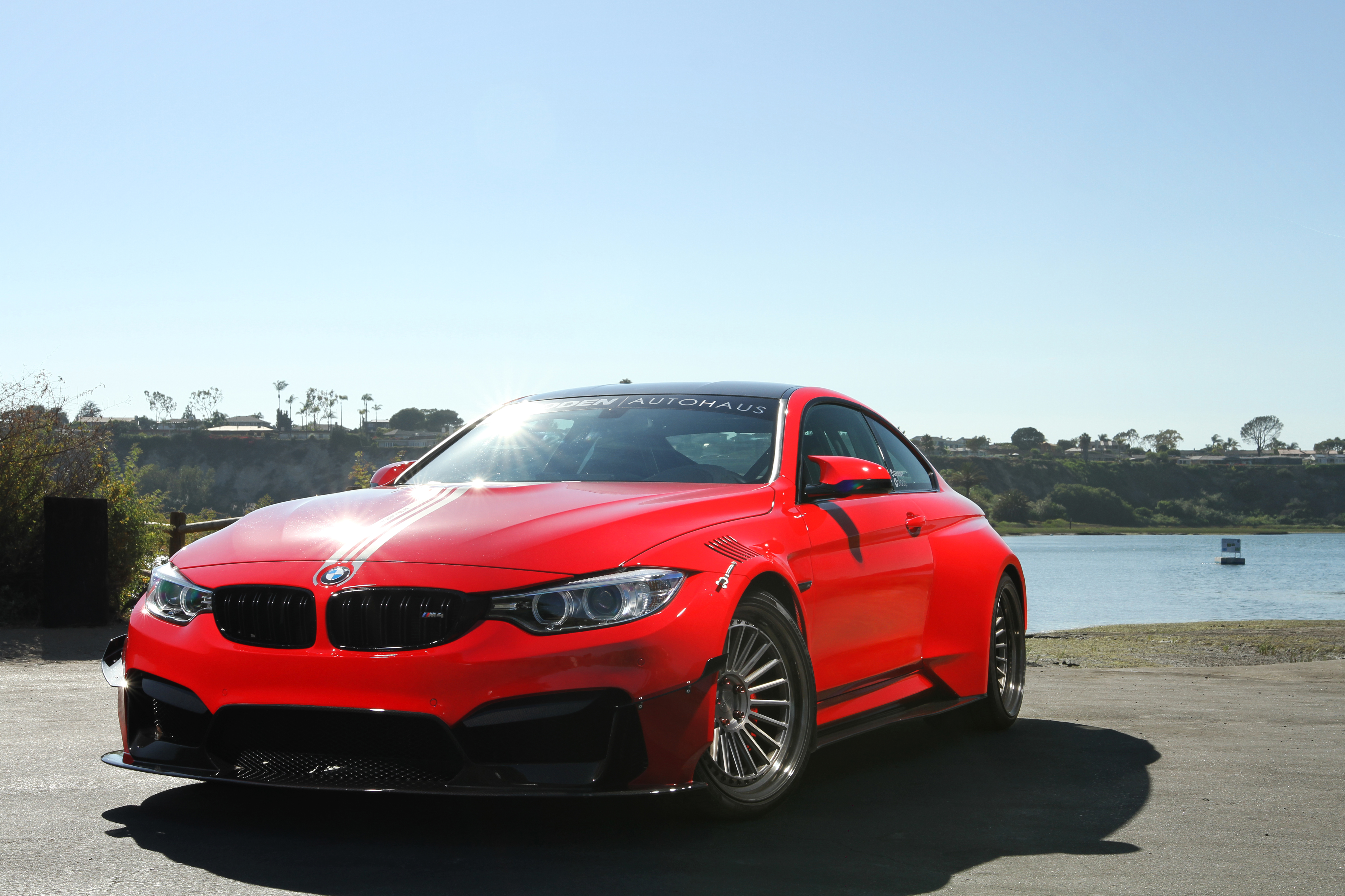 Red BMW M4 GTRS4 Wide Body by Vorsteiner HD Wallpaper