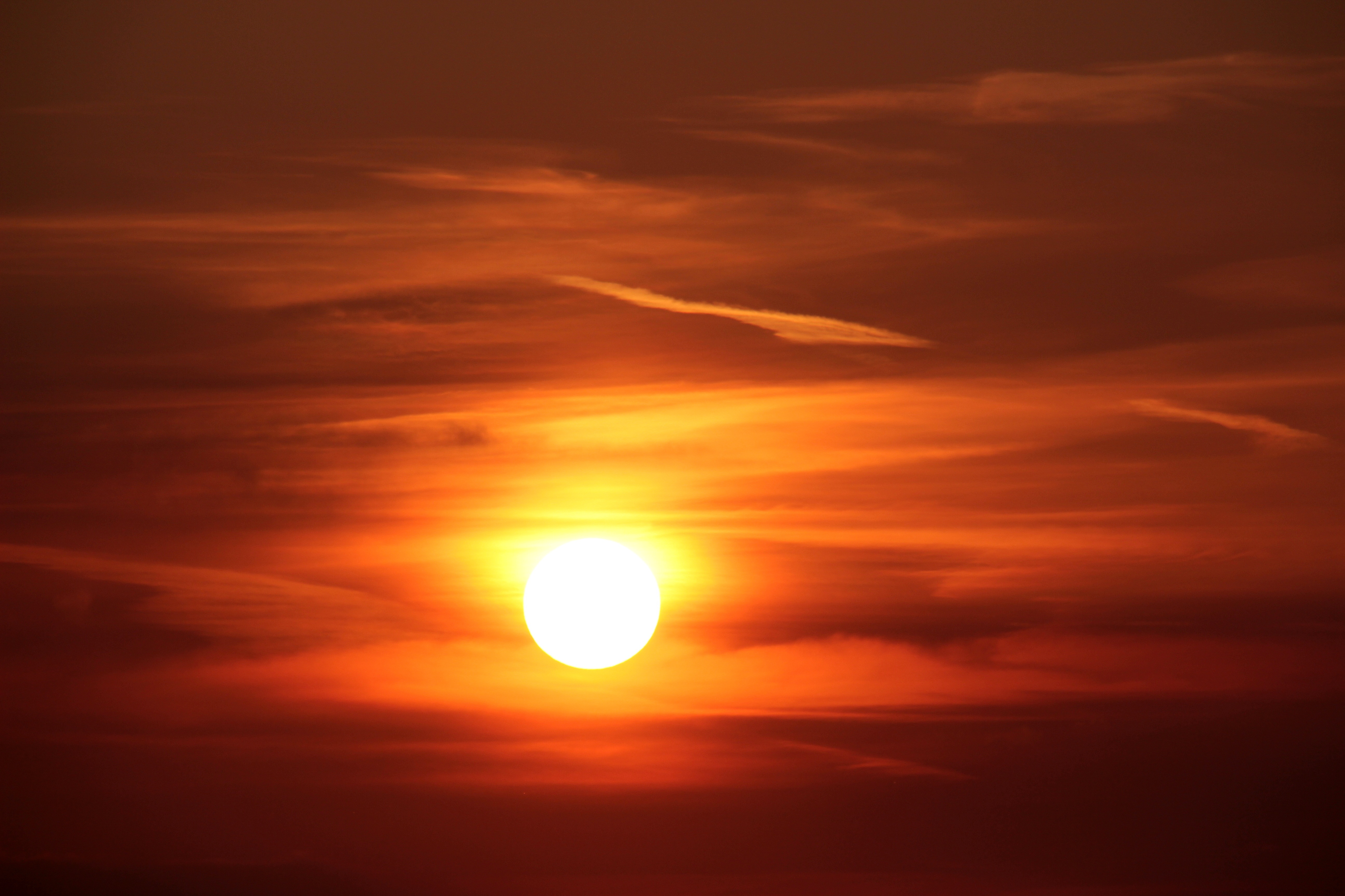 Sunset with clouds HD Wallpaper