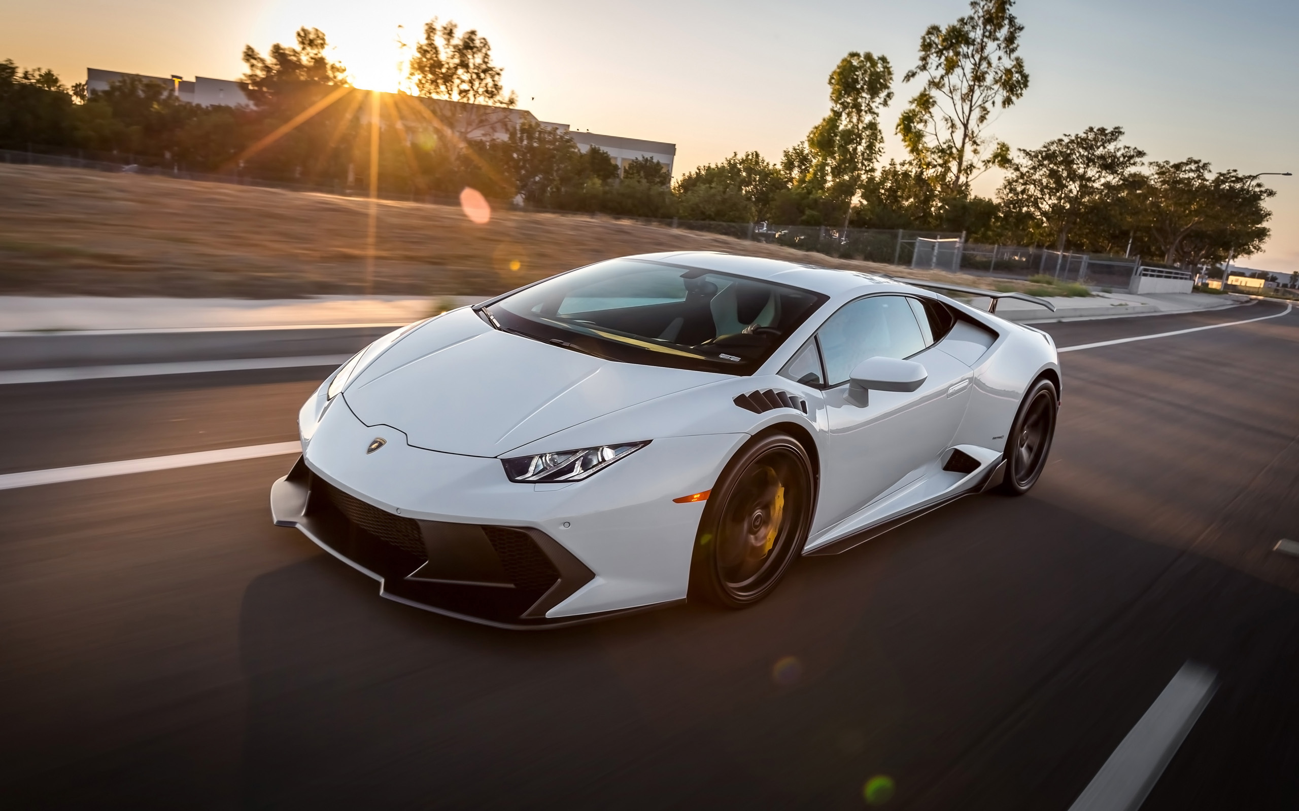 White Lamborghini Huracan Novara Edizione by Vorsteiner HD Wallpaper
