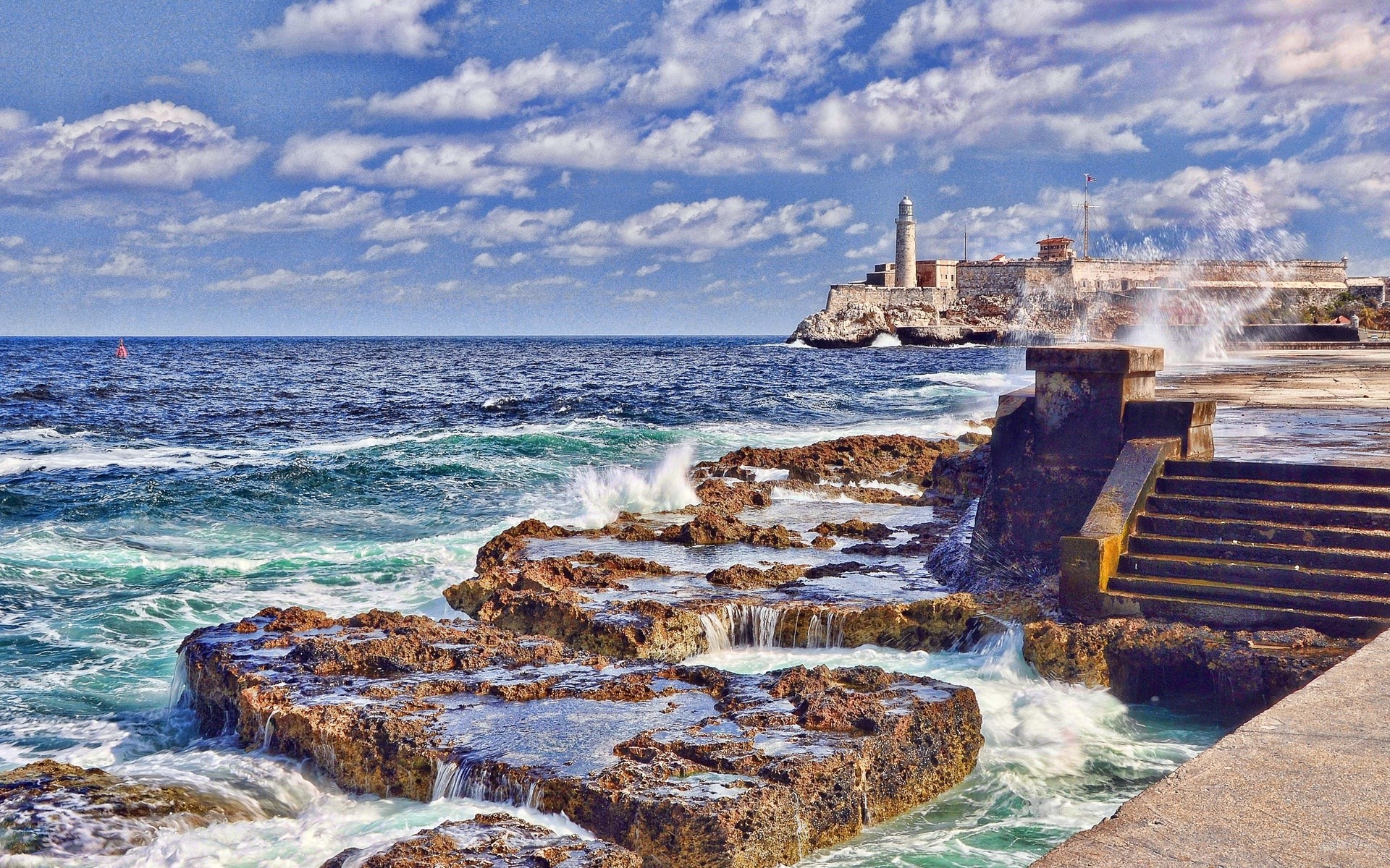 El Morro Fortress and Lighthouse in Havana, Cuba HD Wallpaper