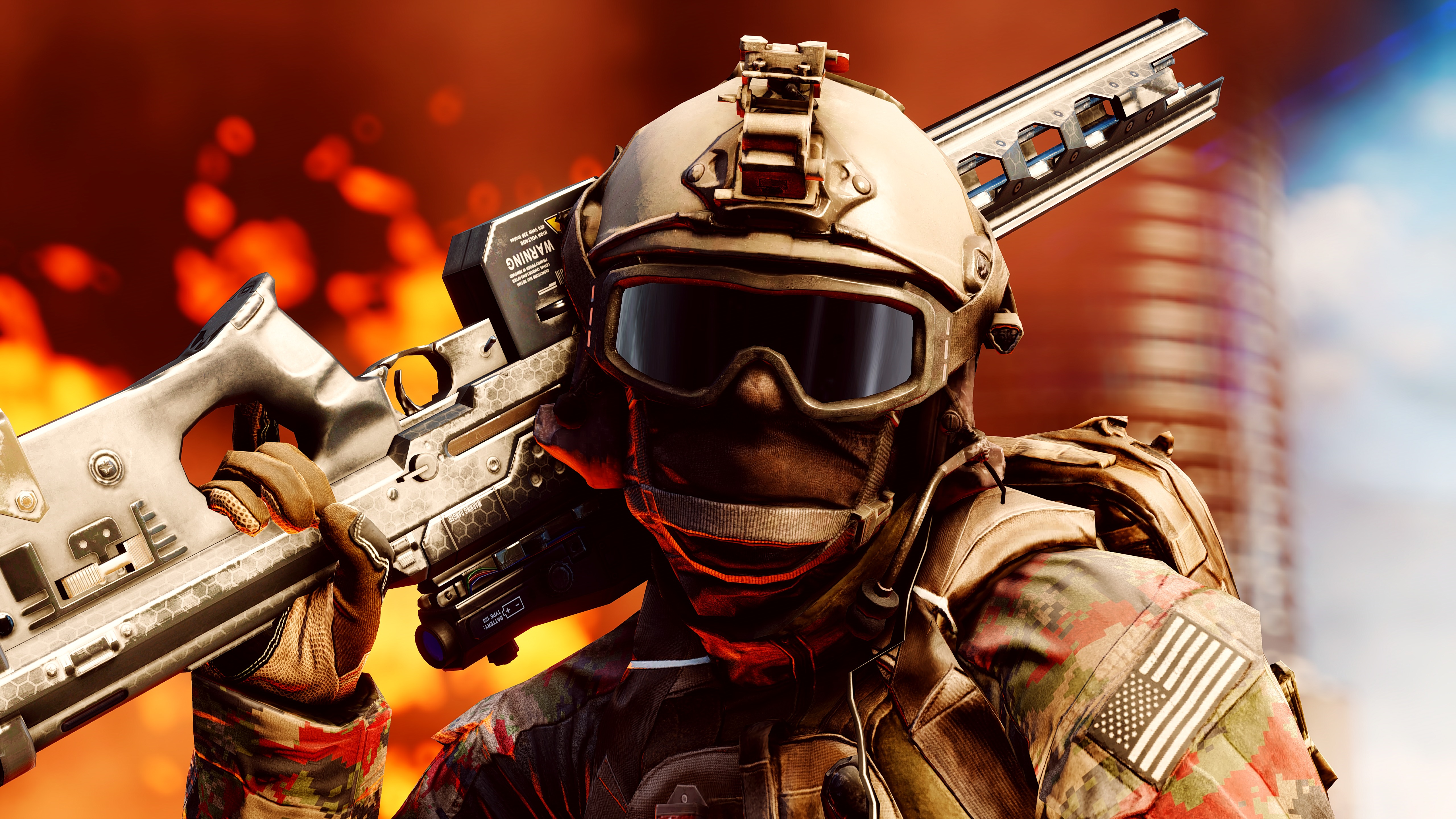 Soldier with sniper rifle in Battlefield 4 4K HD Wallpaper