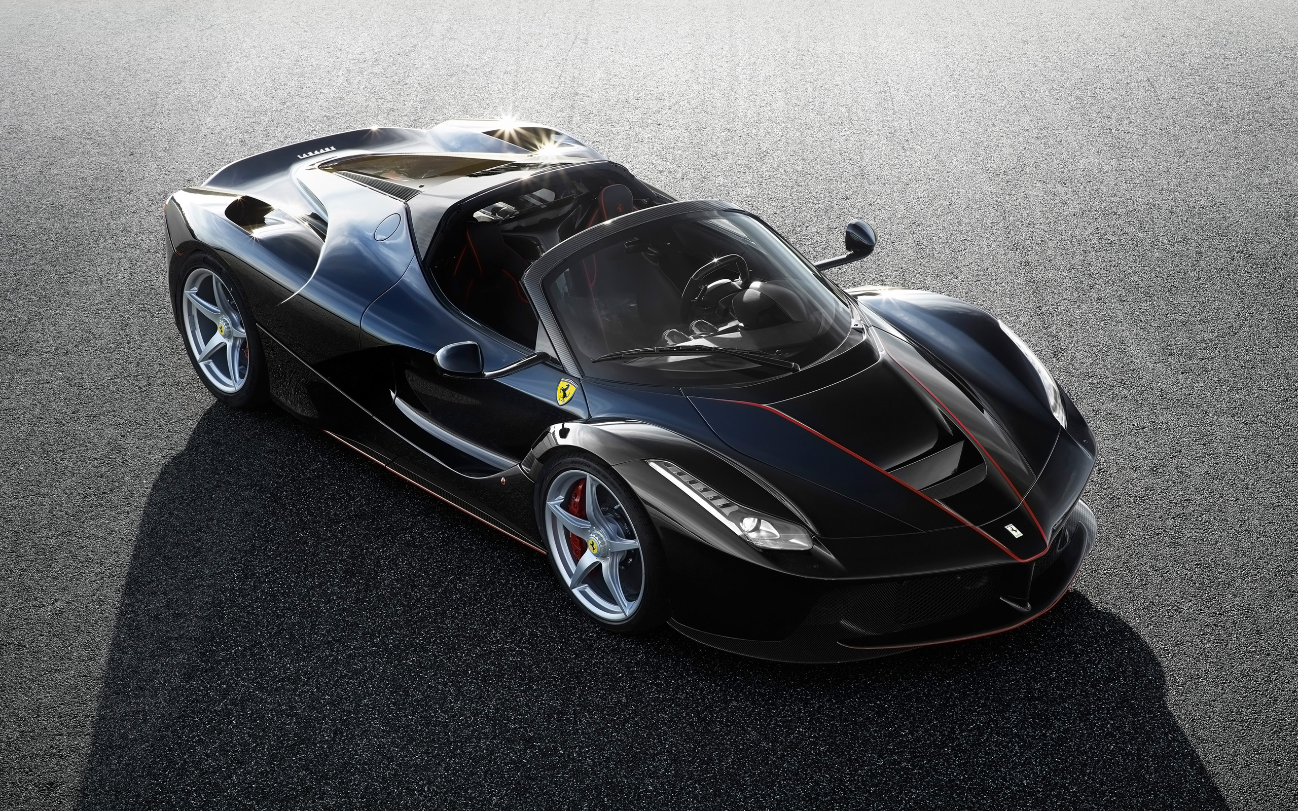 Black Ferrari LaFerrari Spider Convertible HD Wallpaper