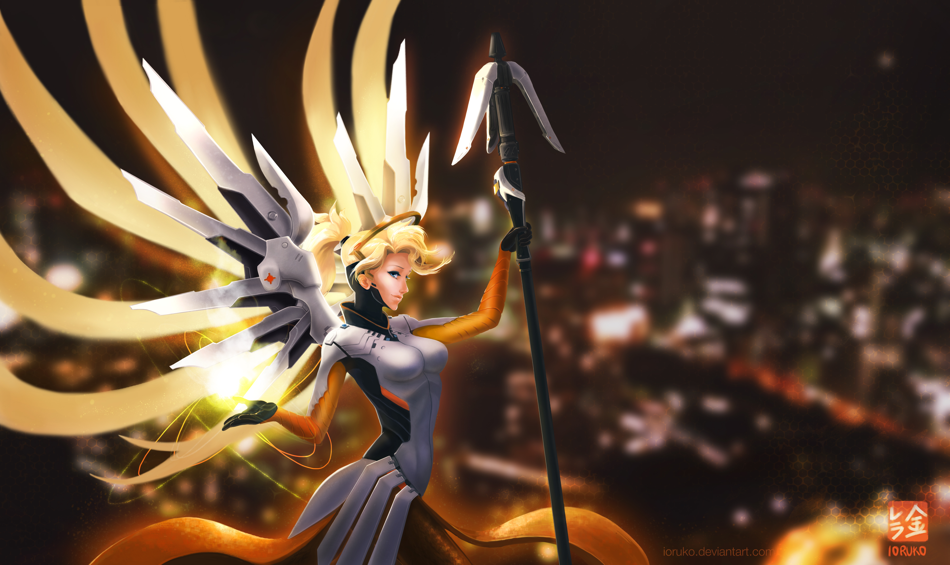 Mercy from Overwatch 4K HD Wallpaper
