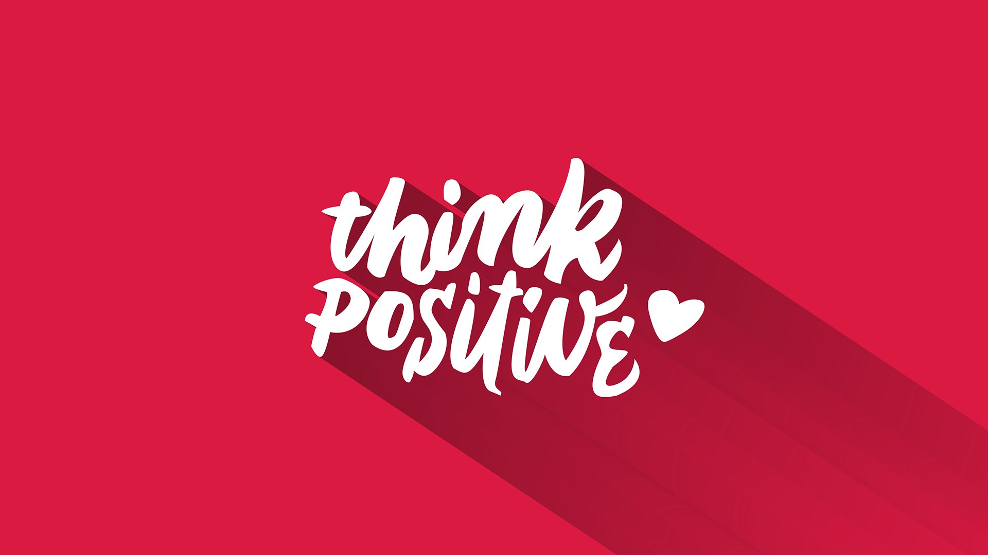 Saying, Think Positive, Typography HD Wallpaper