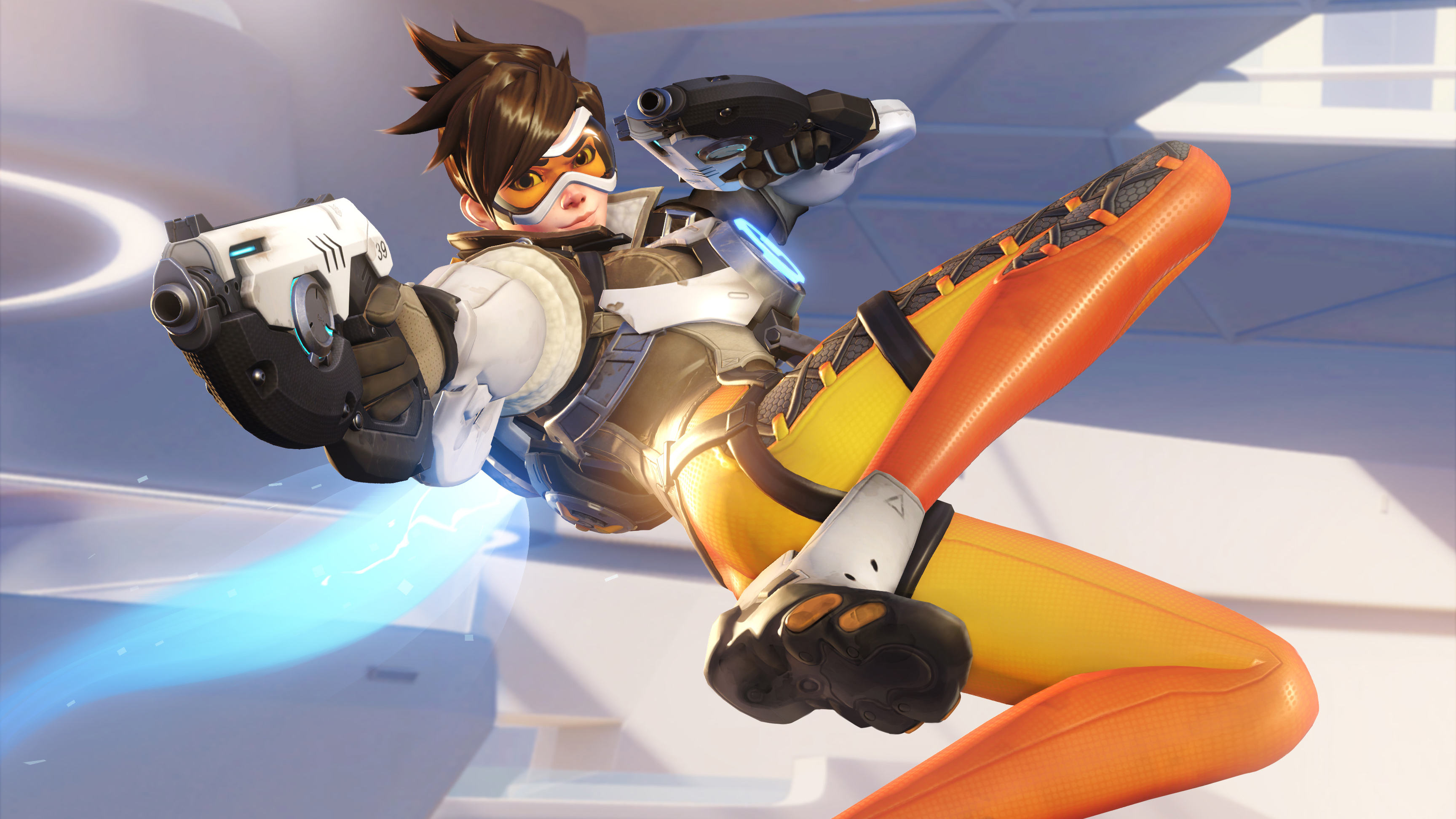 Tracer from Overwatch with Pulse Pistols HD Wallpaper