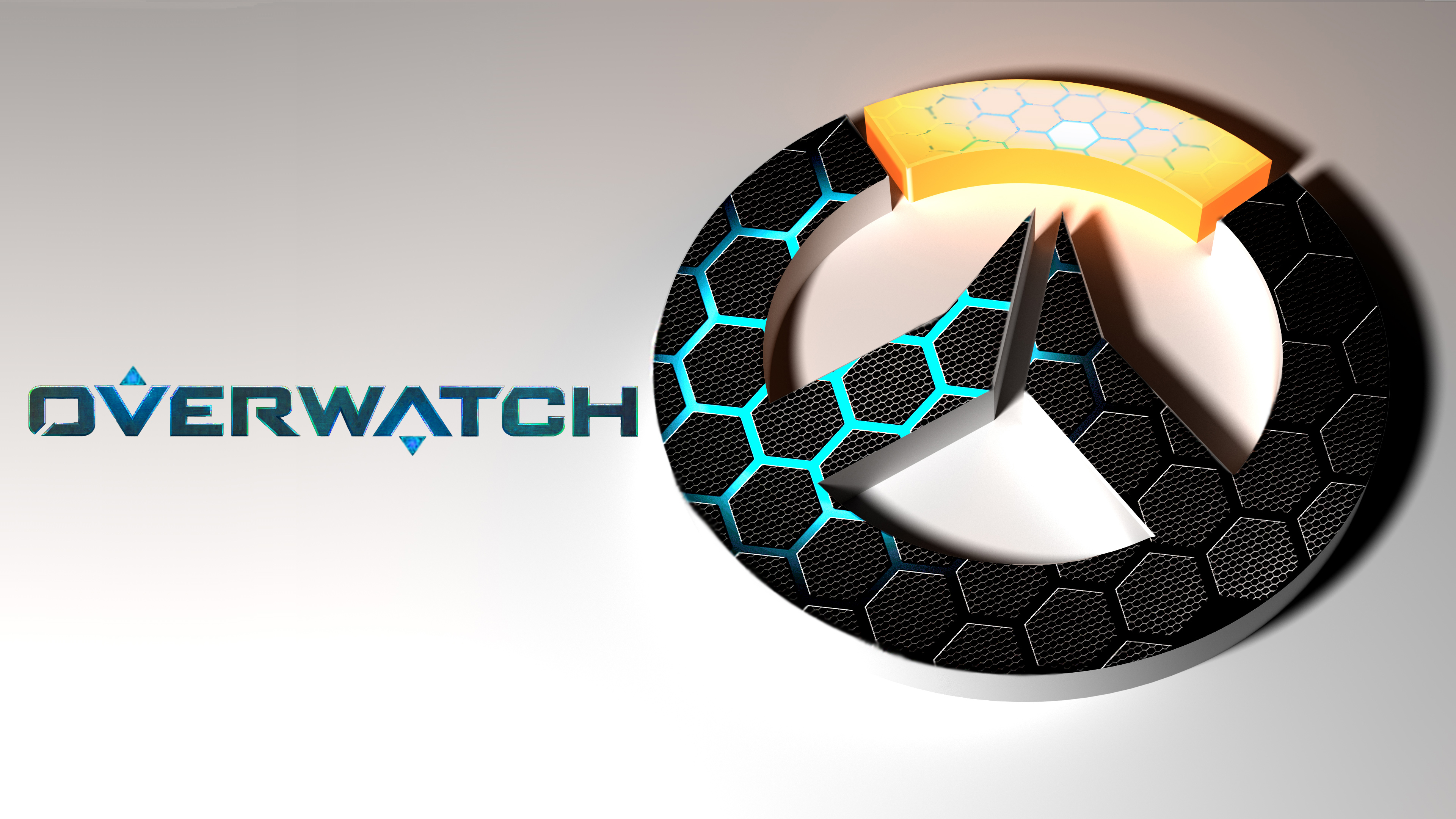 Overwatch logo and text HD Wallpaper