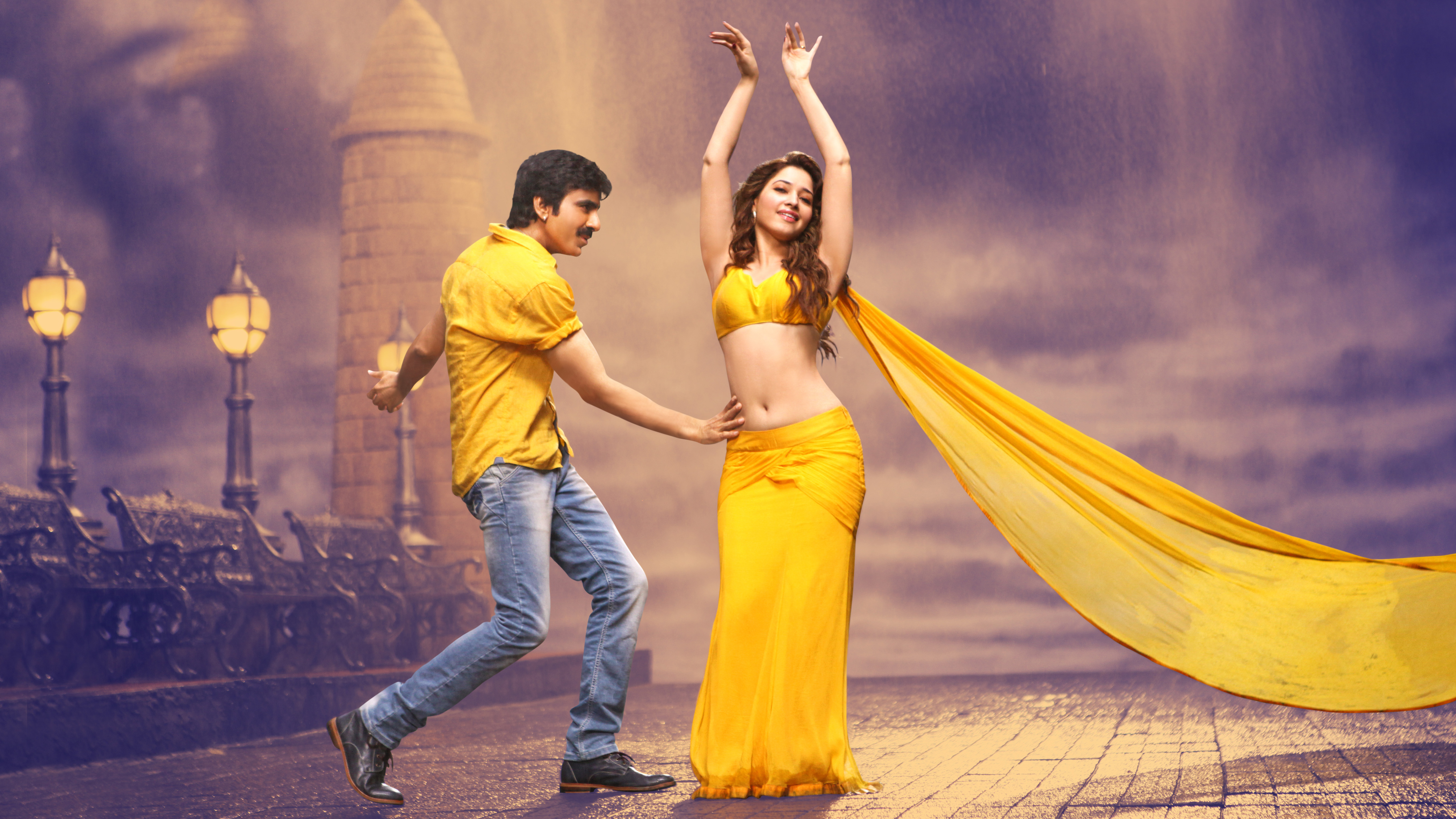 Tamanna and Ravi Teja from Bengal Tiger HD Wallpaper