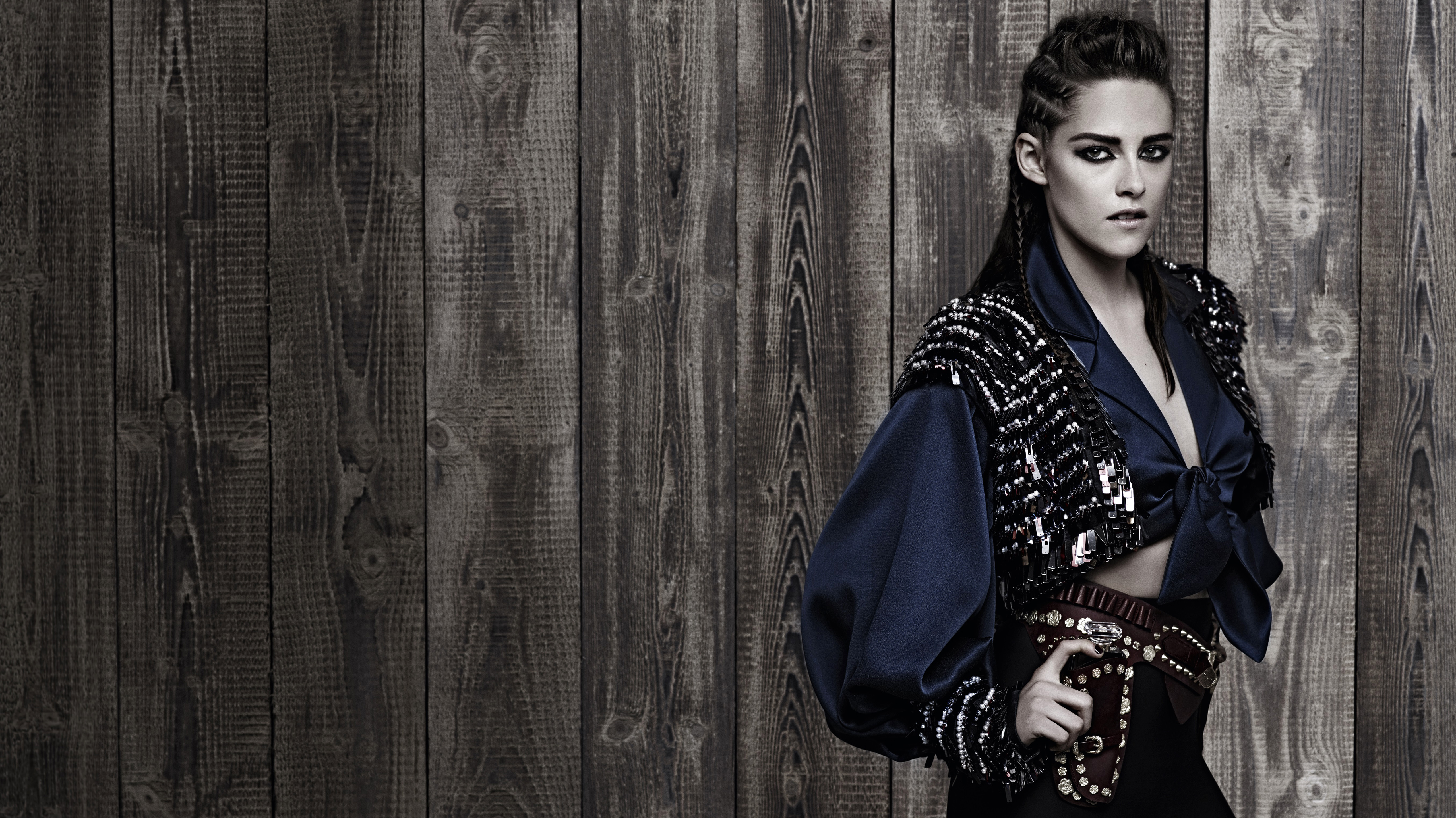 Kristen Stewart in Western-inspired outfit HD Wallpaper