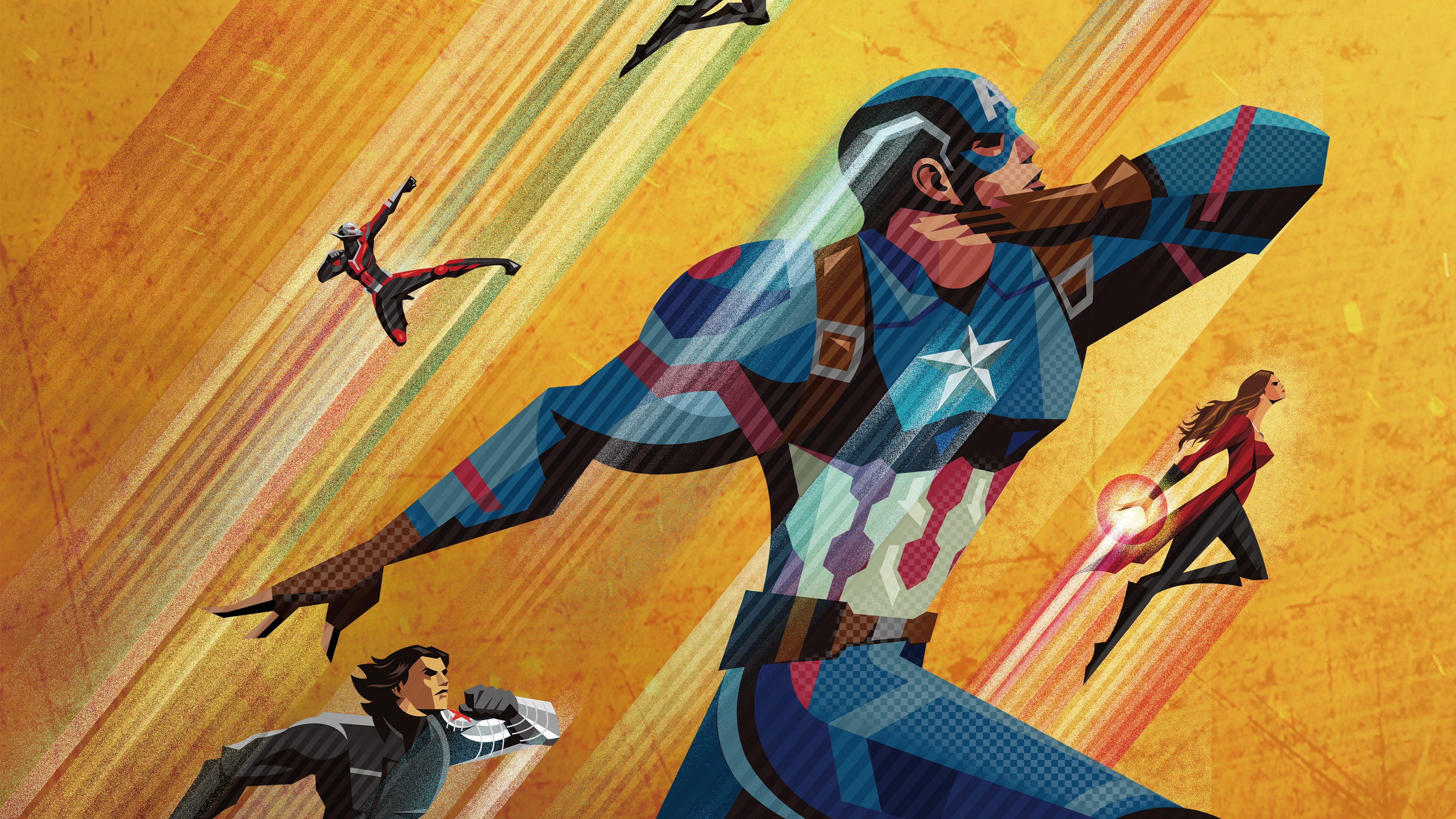 Captain America and Avengers from Civil War Poster HD Wallpaper