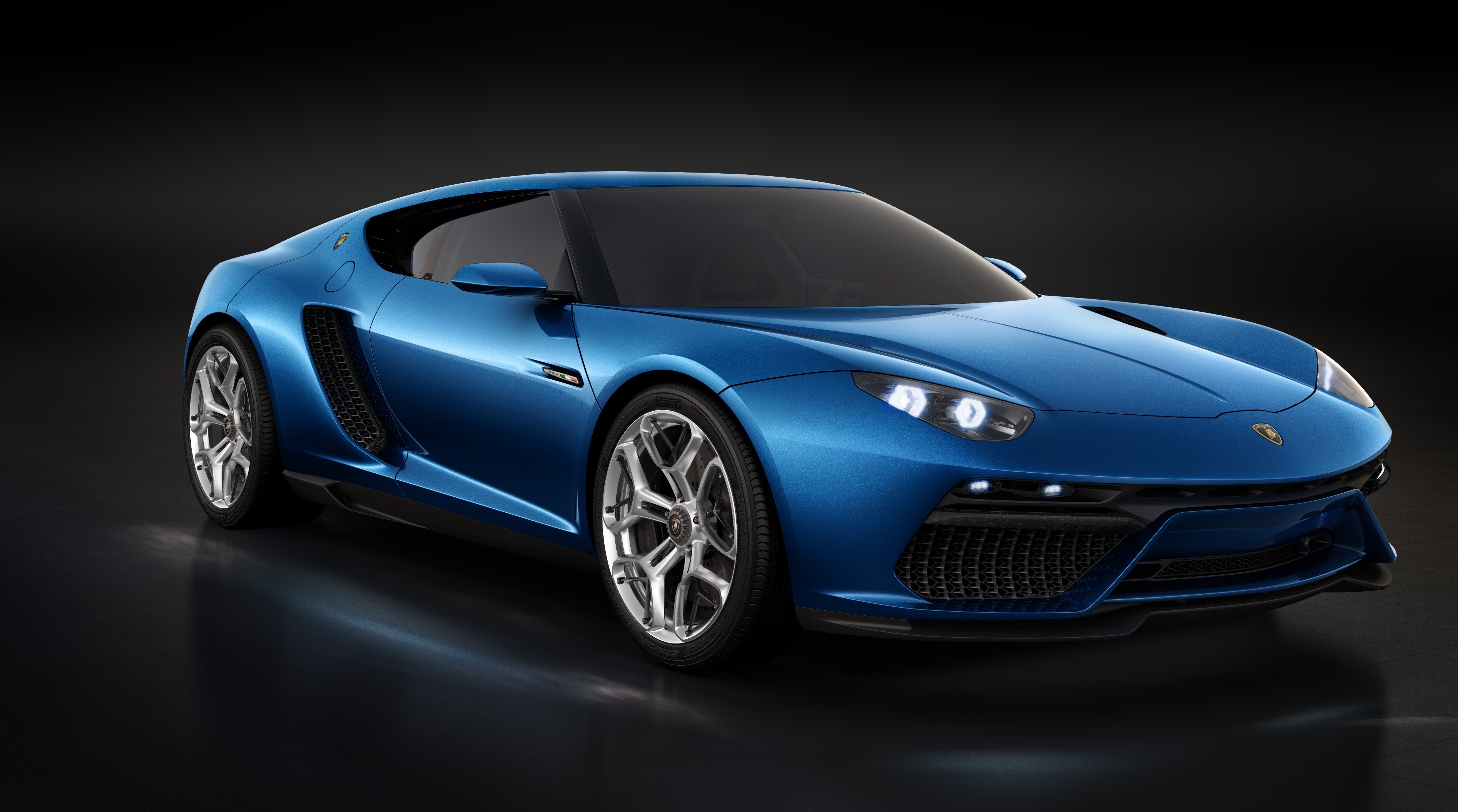 Blue Lamborghini Asterion concept car HD Wallpaper
