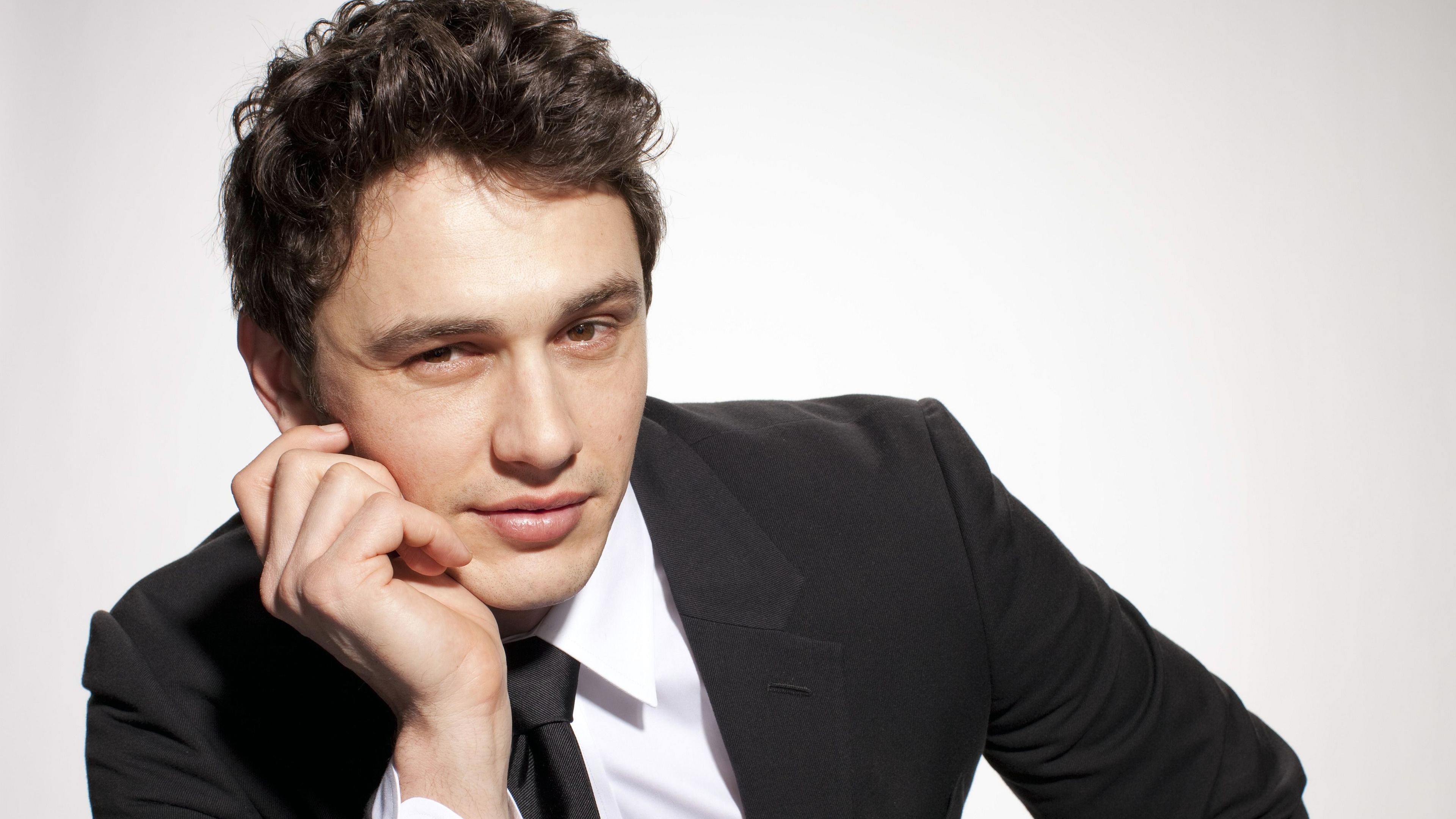 James Franco in a black suit HD Wallpaper