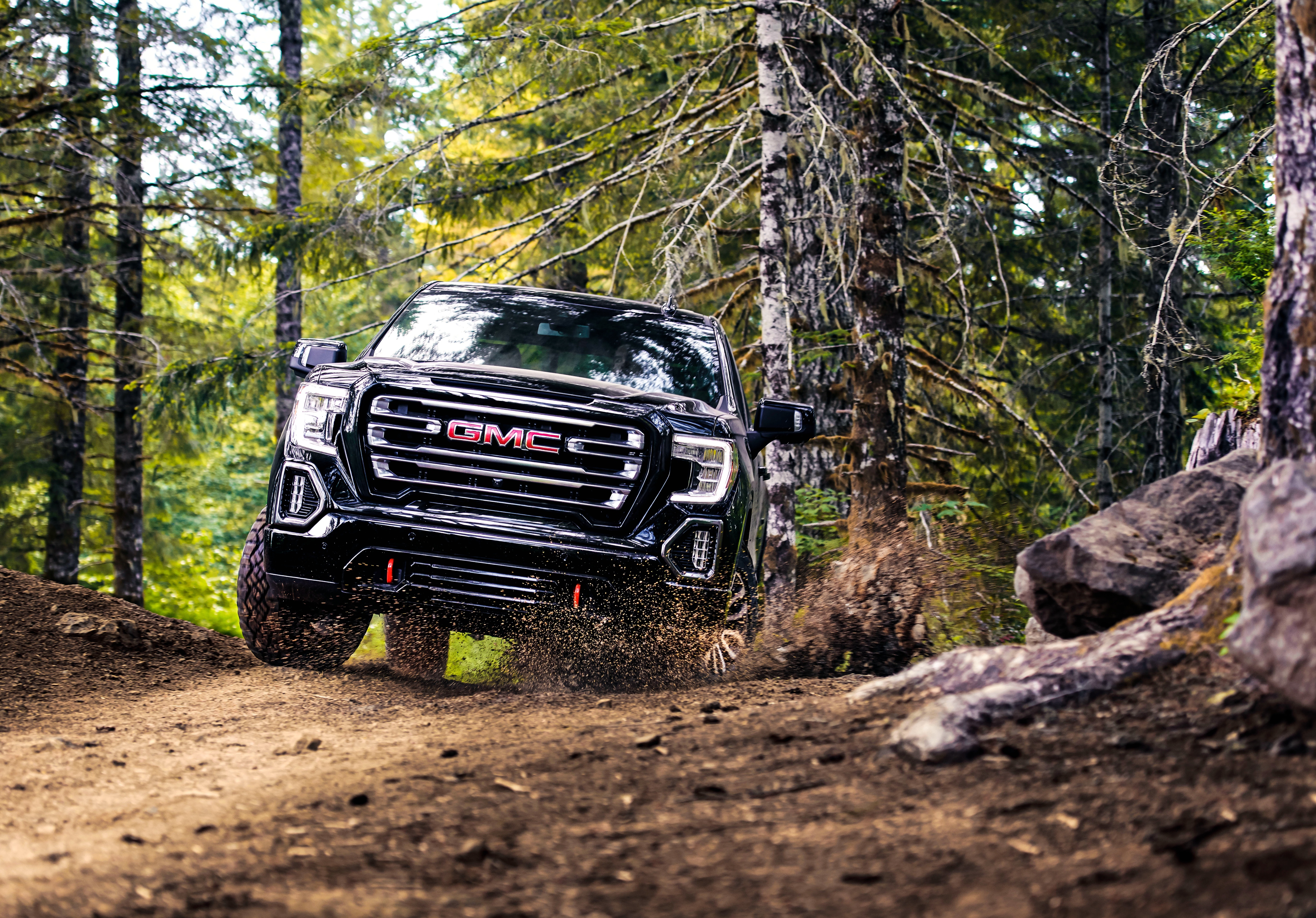 2019 GMC Sierra AT4 Crew Cab off-roading HD Wallpaper