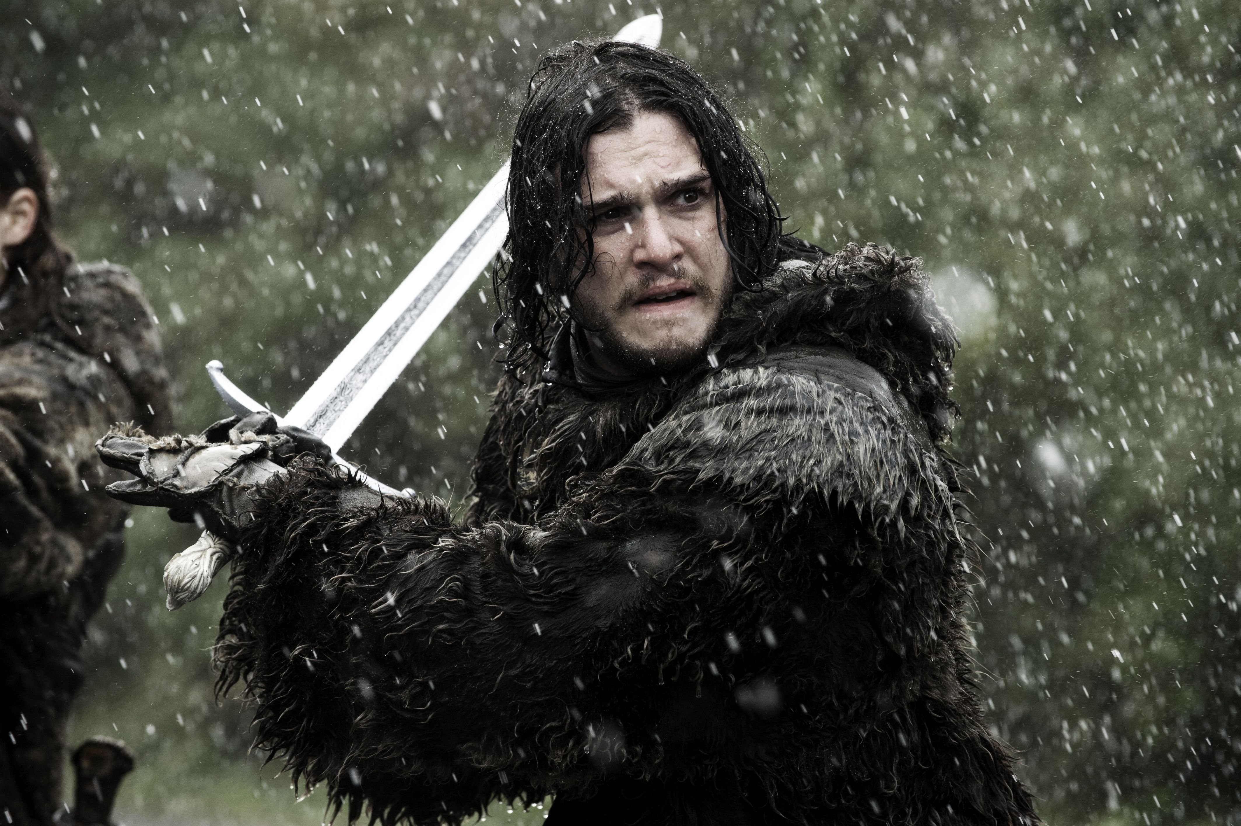 Jon Snow from Game of Thrones in the snow HD Wallpaper