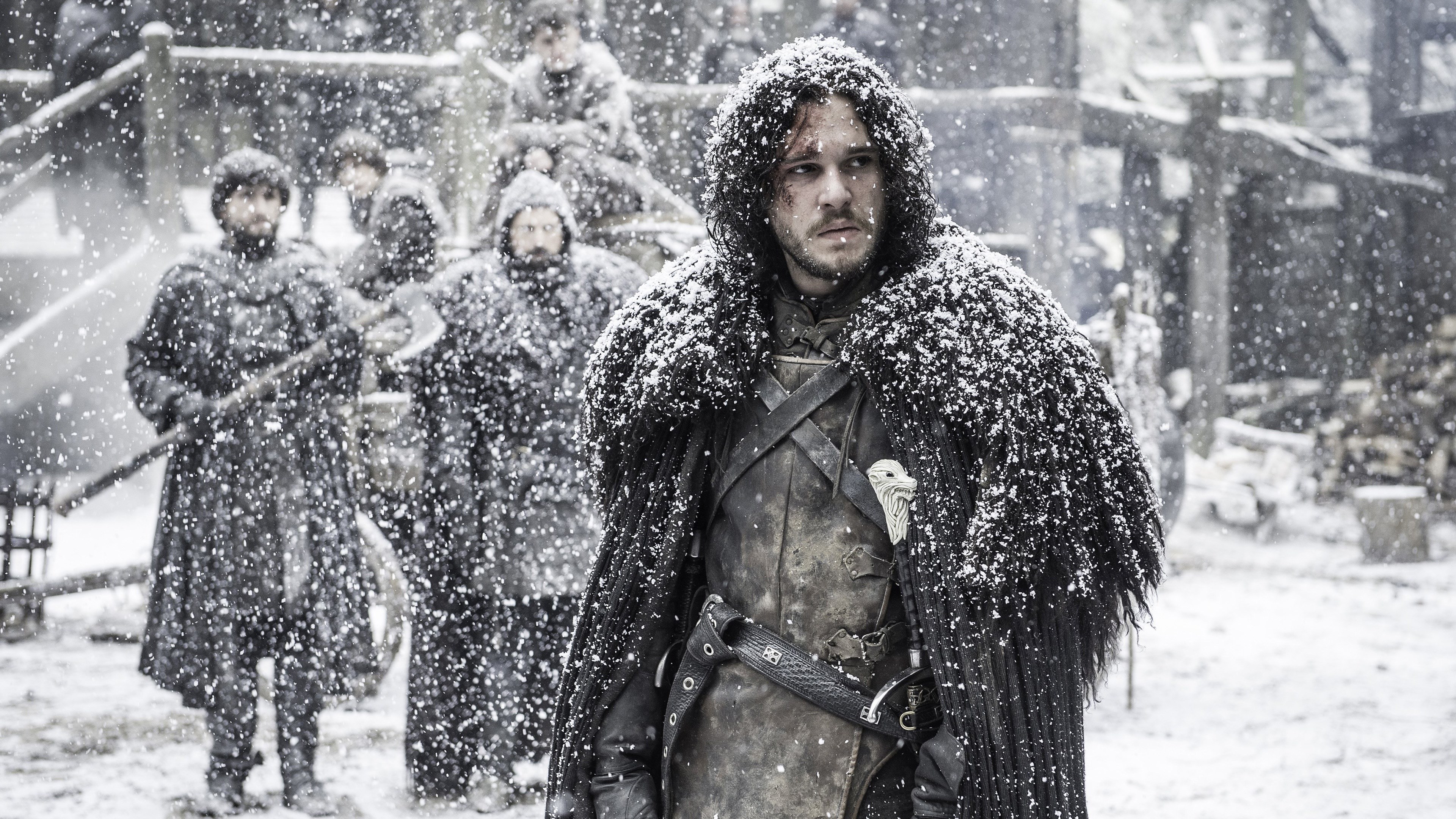 Jon Snow and men in snow from Game of Thrones HD Wallpaper
