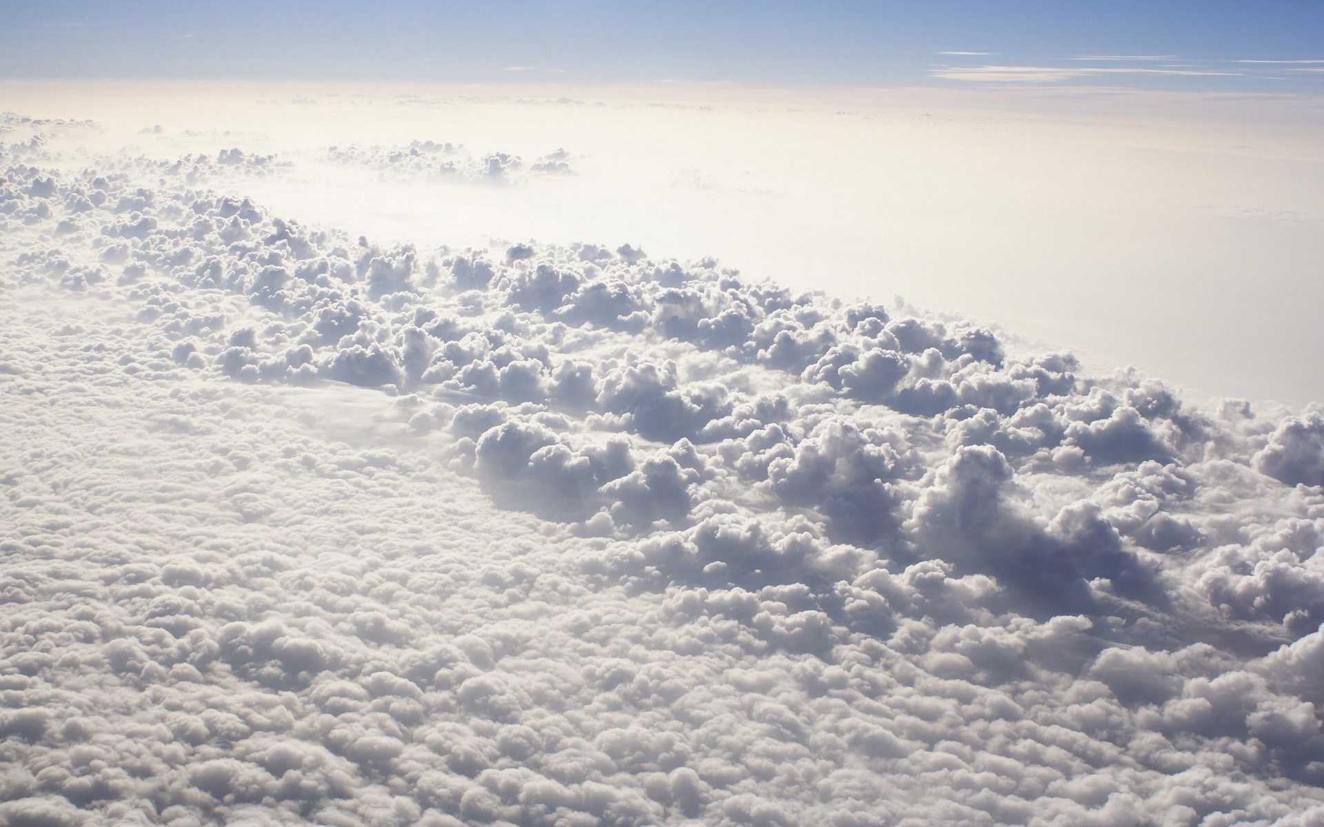 Clouds seen from above HD Wallpaper