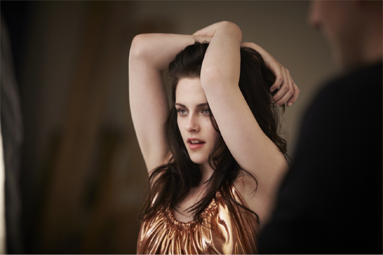 Kristen Stewart posing for a photoshoot HD Wallpaper
