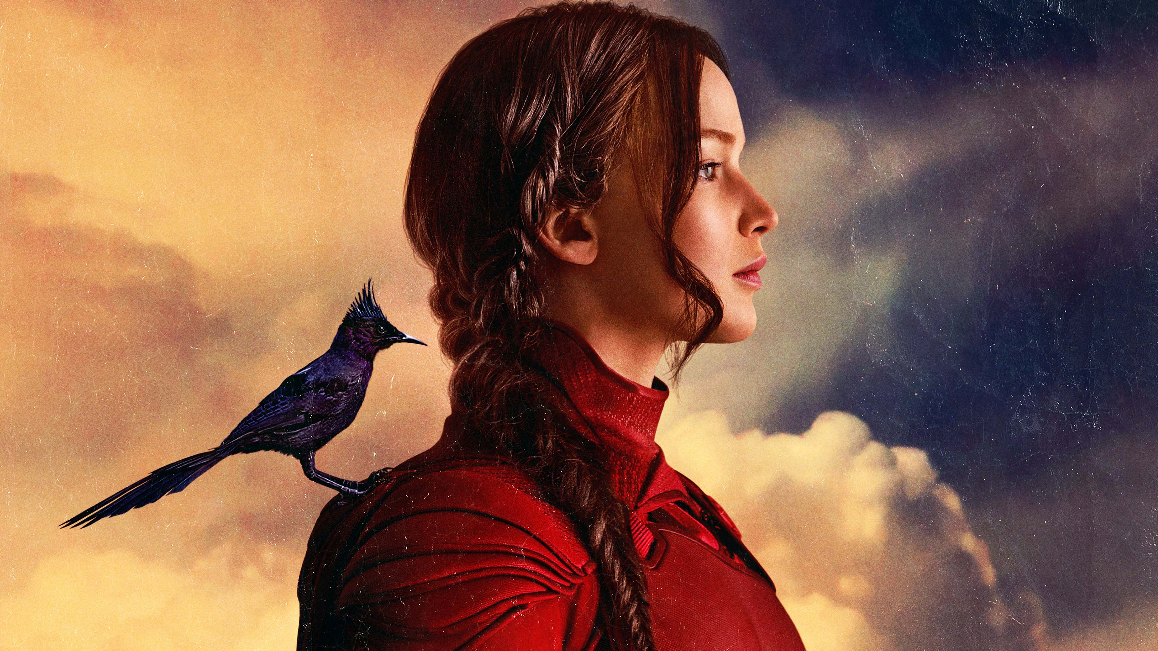 Katniss Everdeen from The Hunger Games with a Mockingjay HD Wallpaper