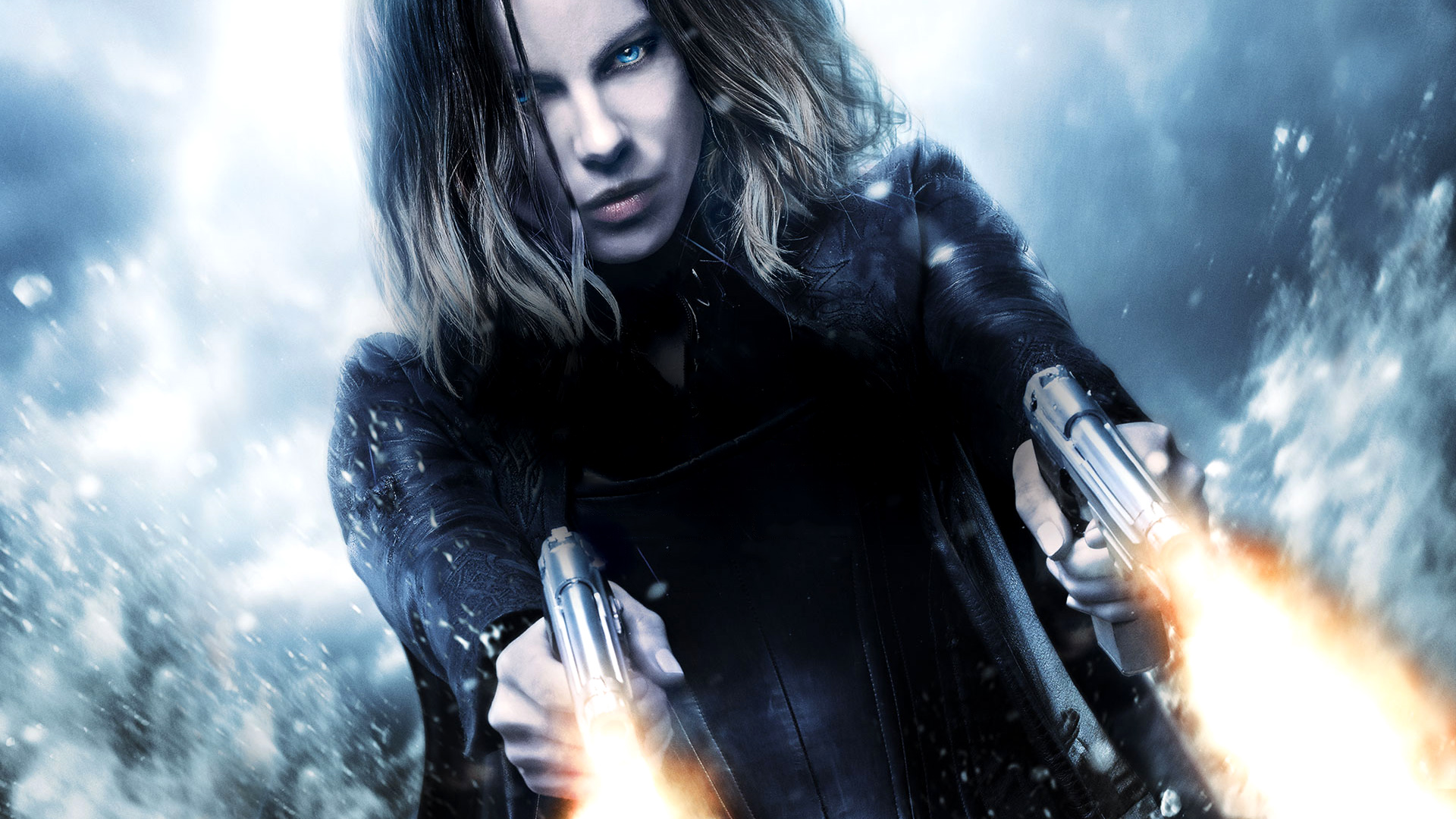 Selene from Underworld holding guns HD Wallpaper