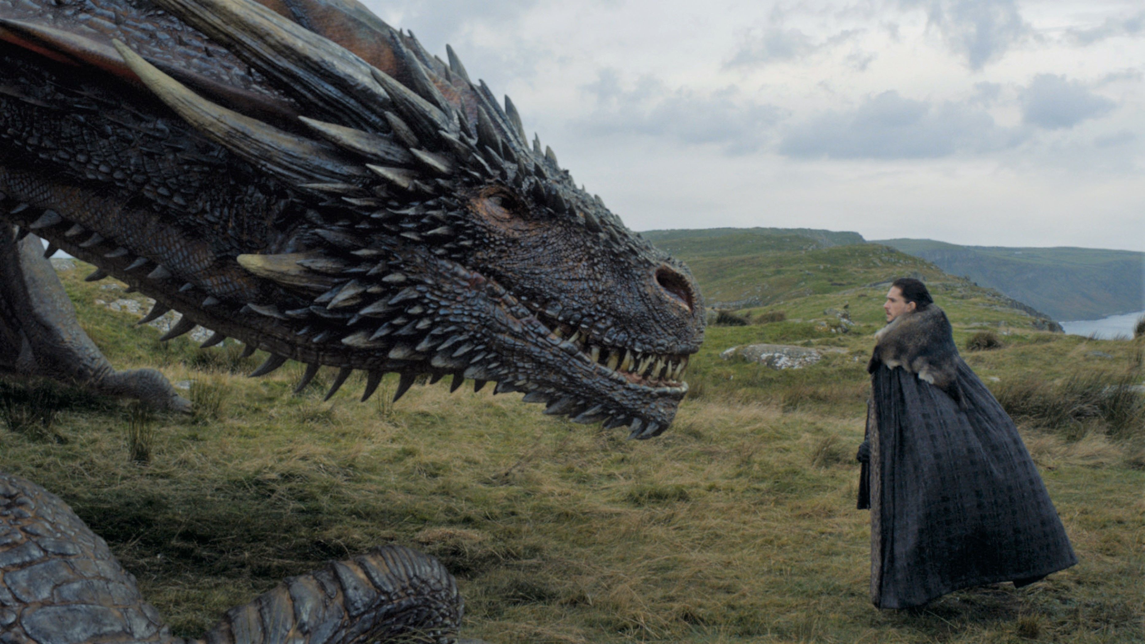 Dragon and Jon Snow from Game of Thrones HD Wallpaper