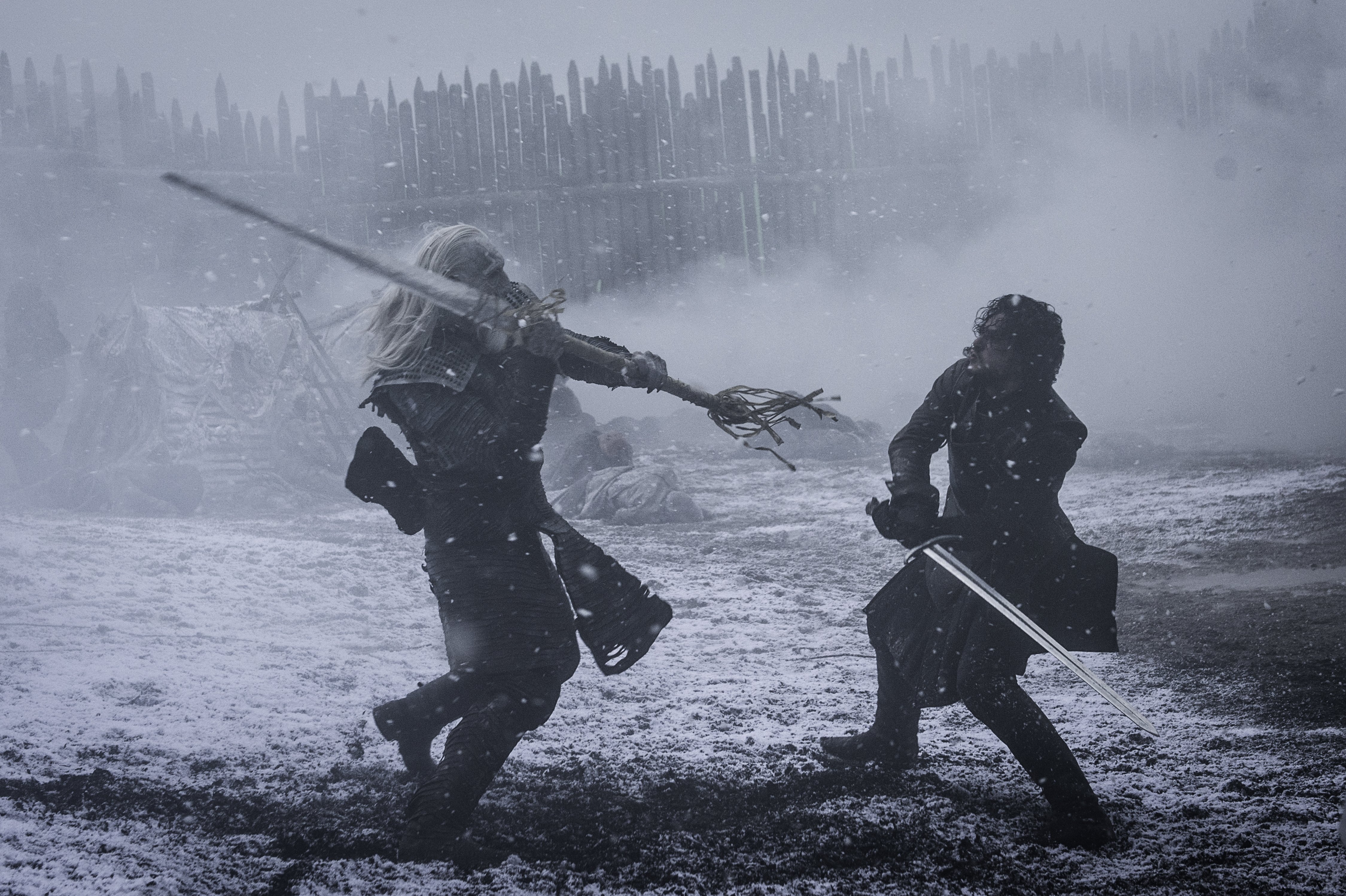 Jon Snow fighting a White Walker HD Wallpaper